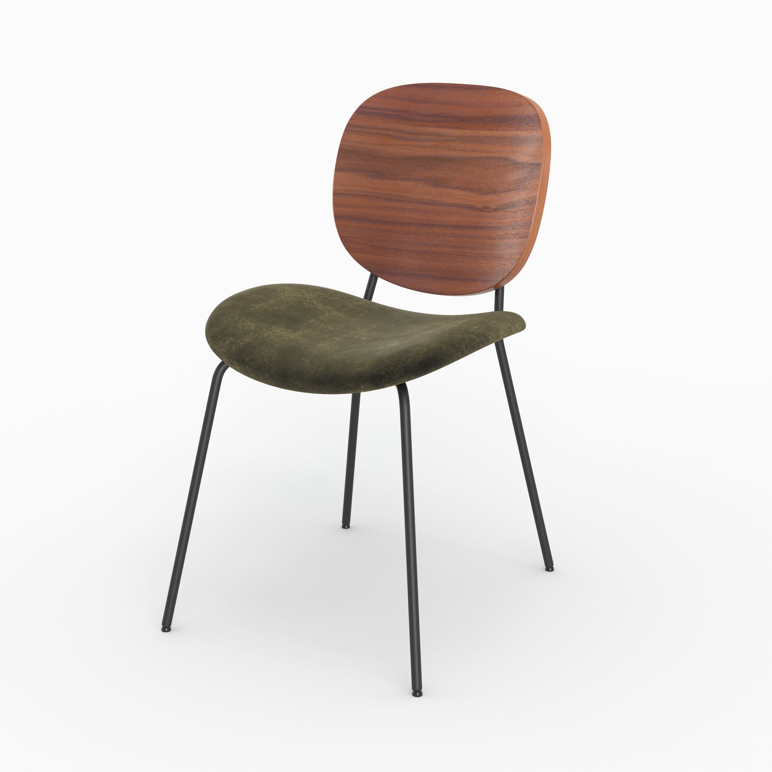 lot 2 sedie simone velluto kaki