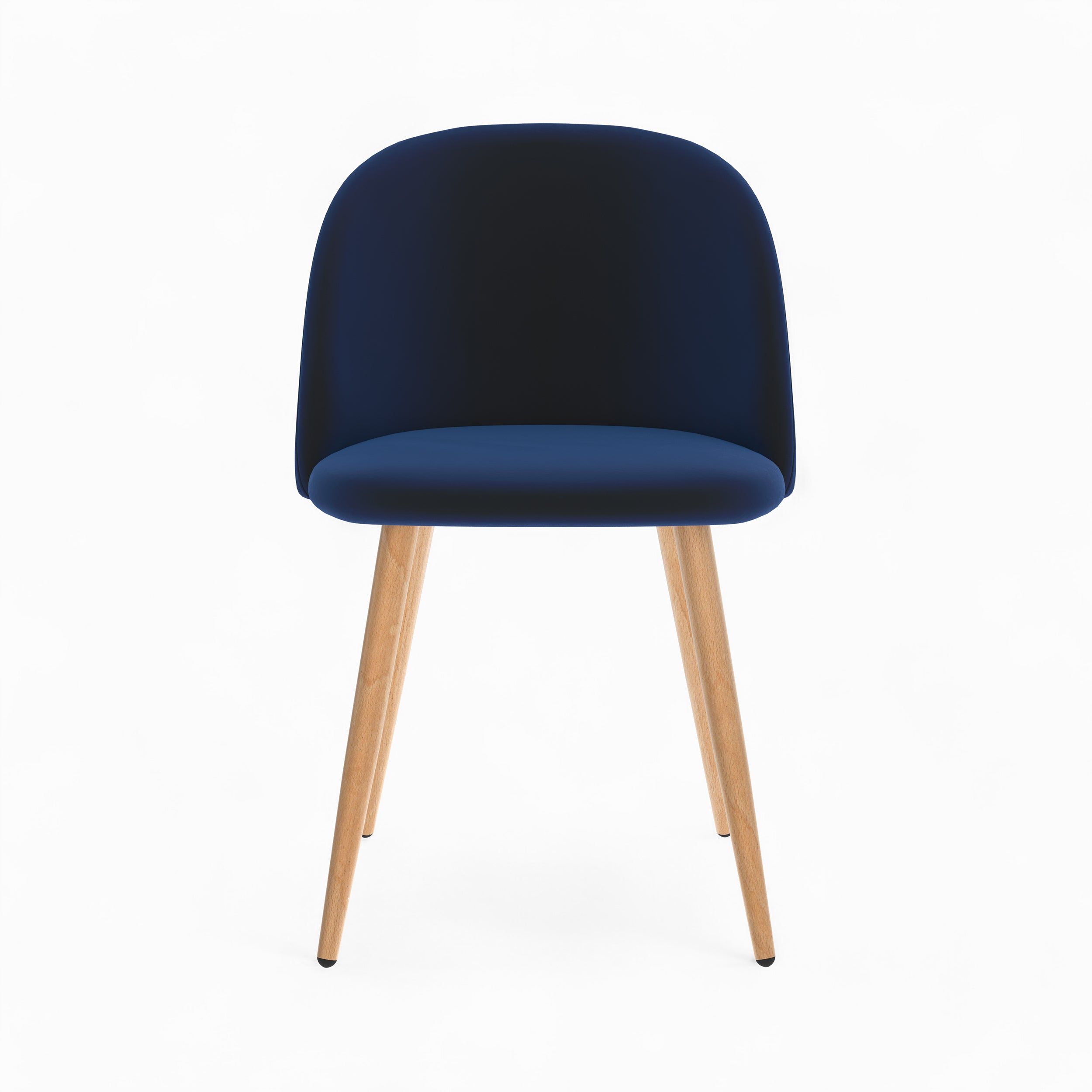 lotto di 4 sedie cozy velluto blu scuro e blu