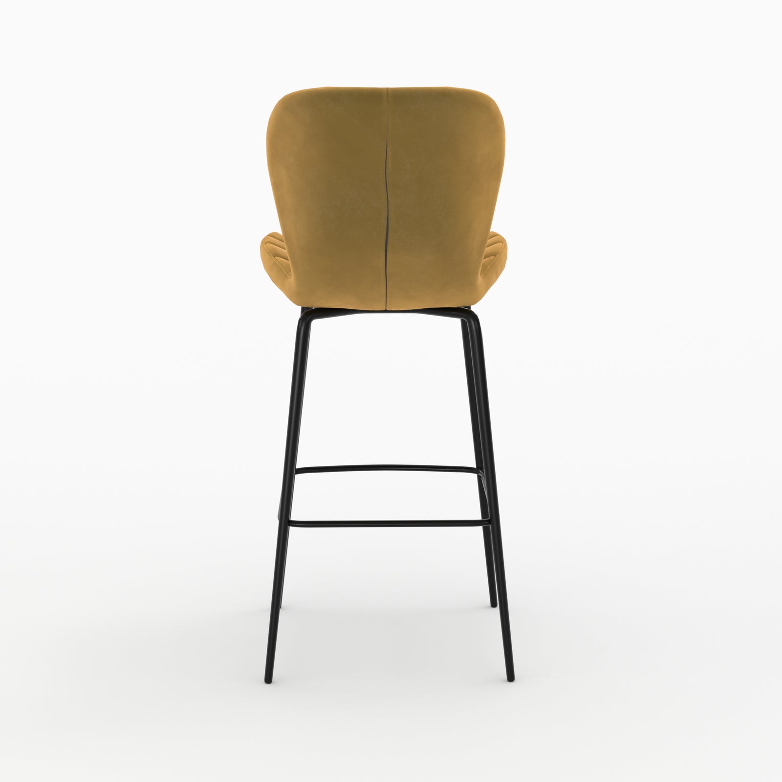 Set da 4 sedie da bar mazzia in velluto giallo e blu 75 cm