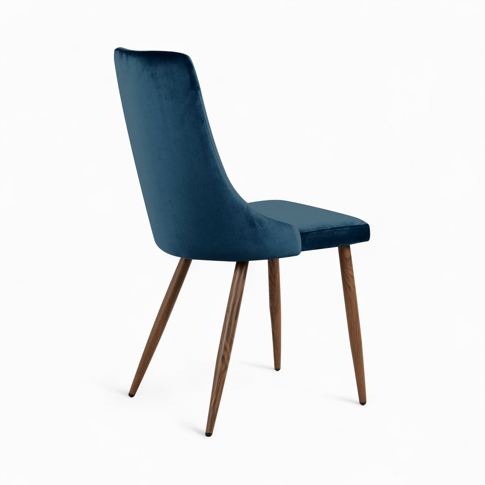 lot chaises vinni velours haut dossier bleu gris pack 4 rendez vous deco