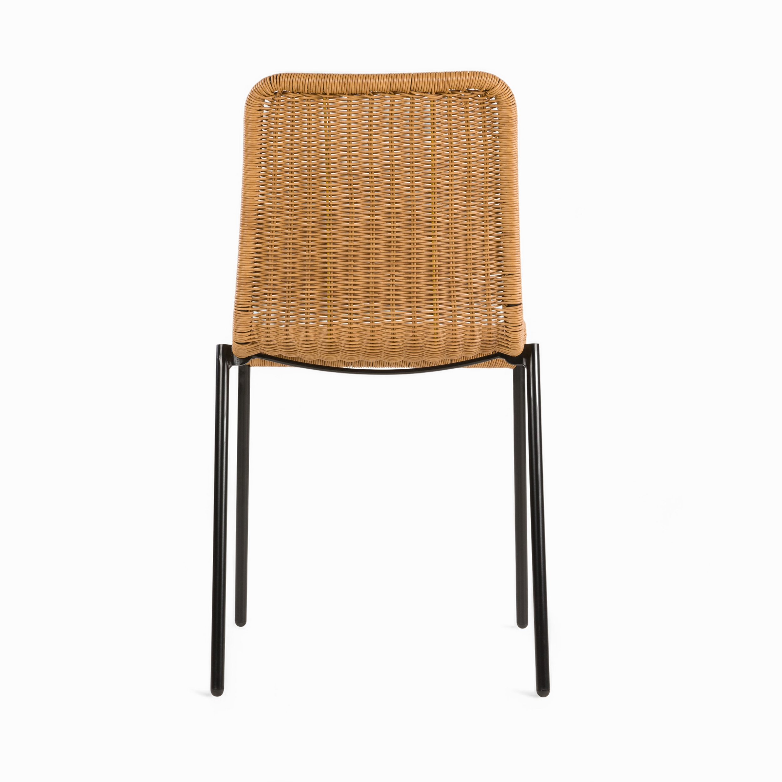set di 2 sedie in resina intrecciata naturale sirivara