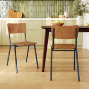 Clem - Set aus 2 Stühlen, dunkles Holz