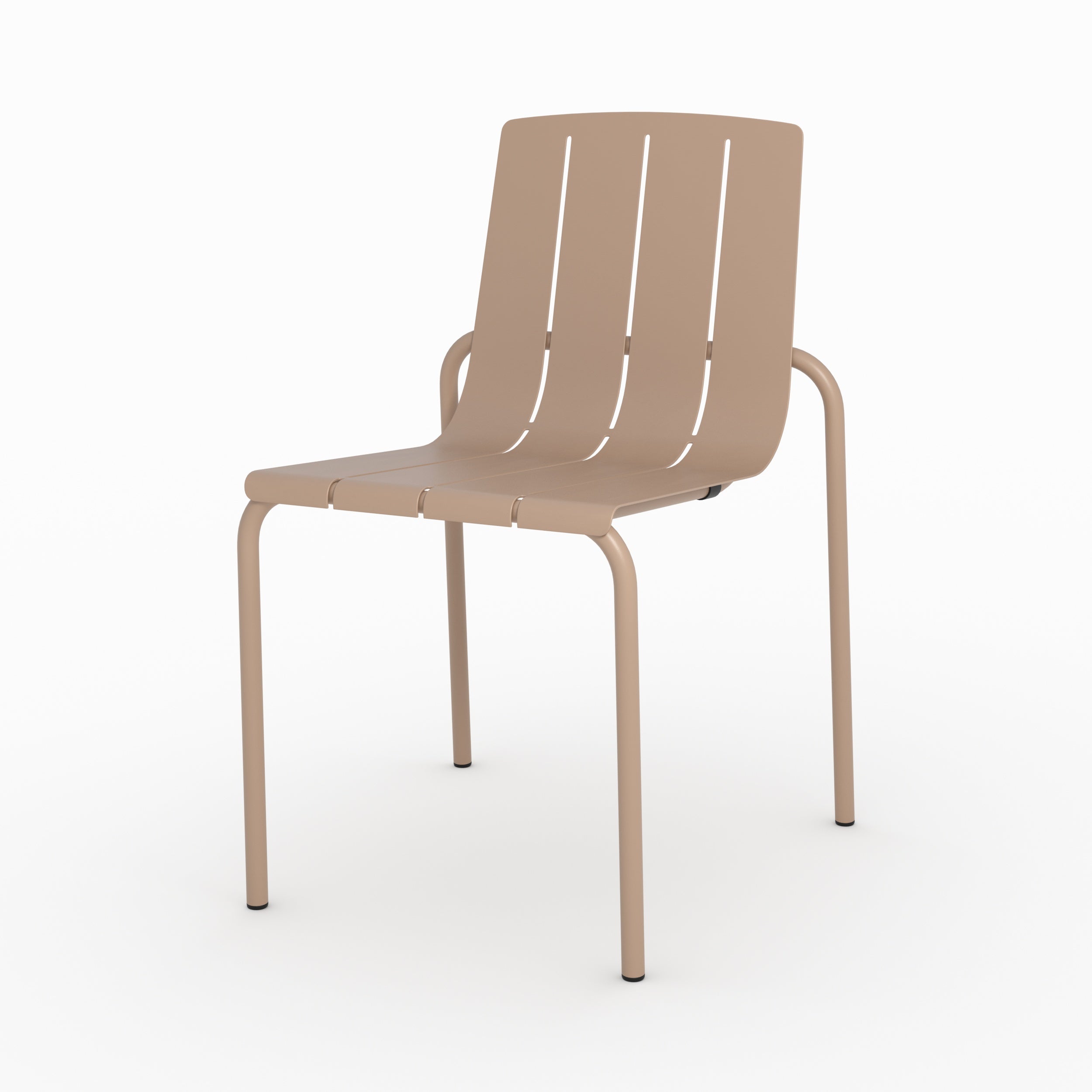 Lot de 2 chaises de jardin suna en métal taupe intérieur