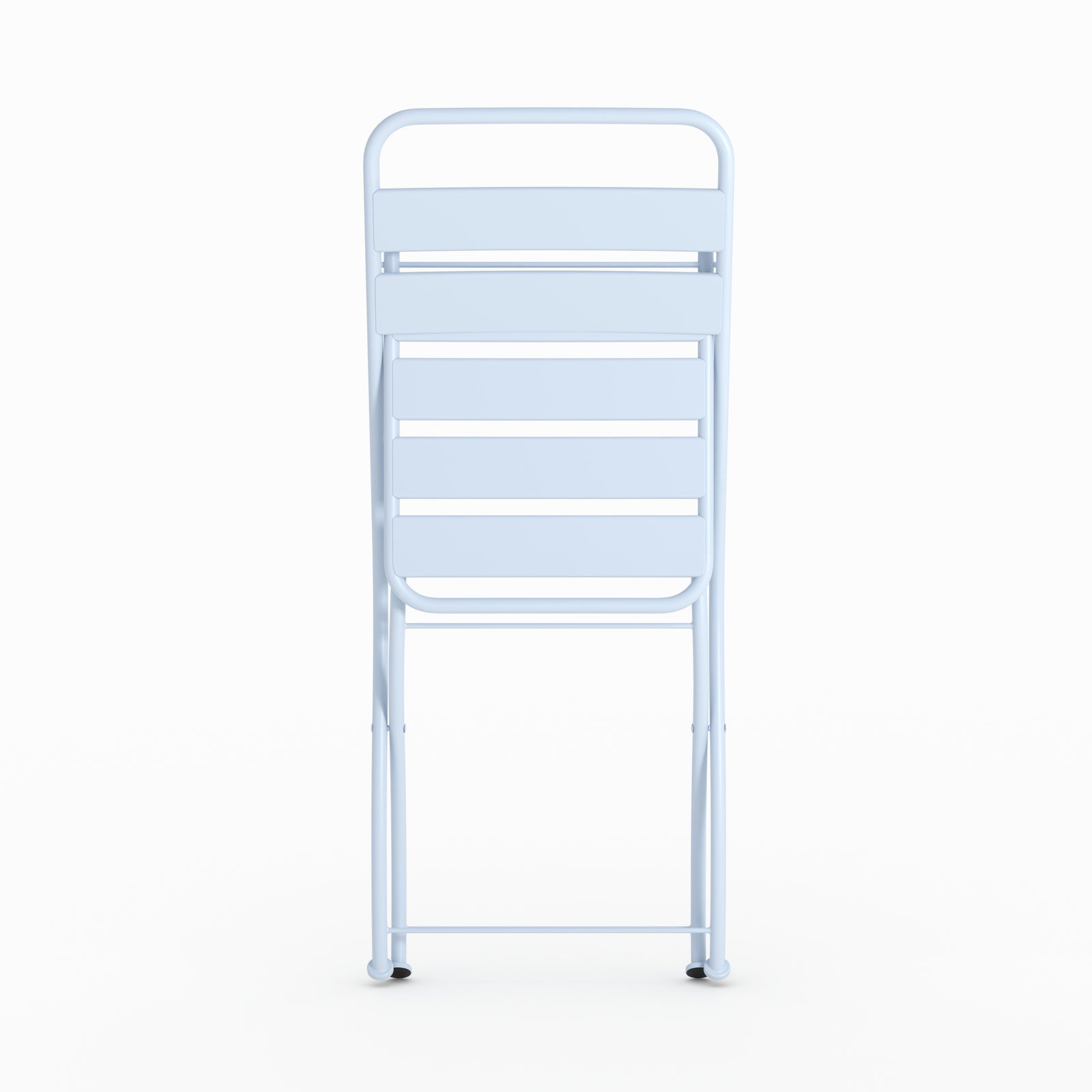 Lot de 2 chaises de jardin Yumi en métal bleu pastel pliantes intérieur