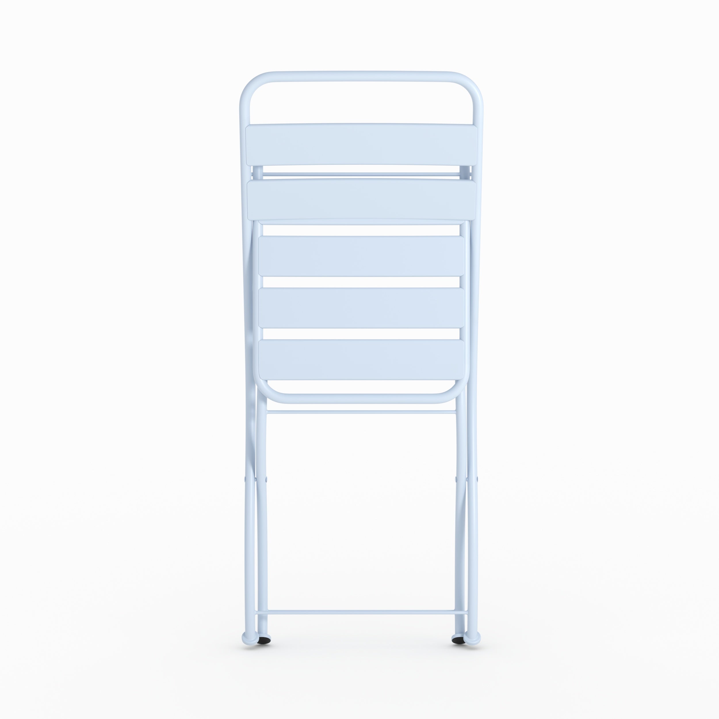 Lot de 2 chaises de jardin Yumi en métal bleu pastel pliantes intérieur