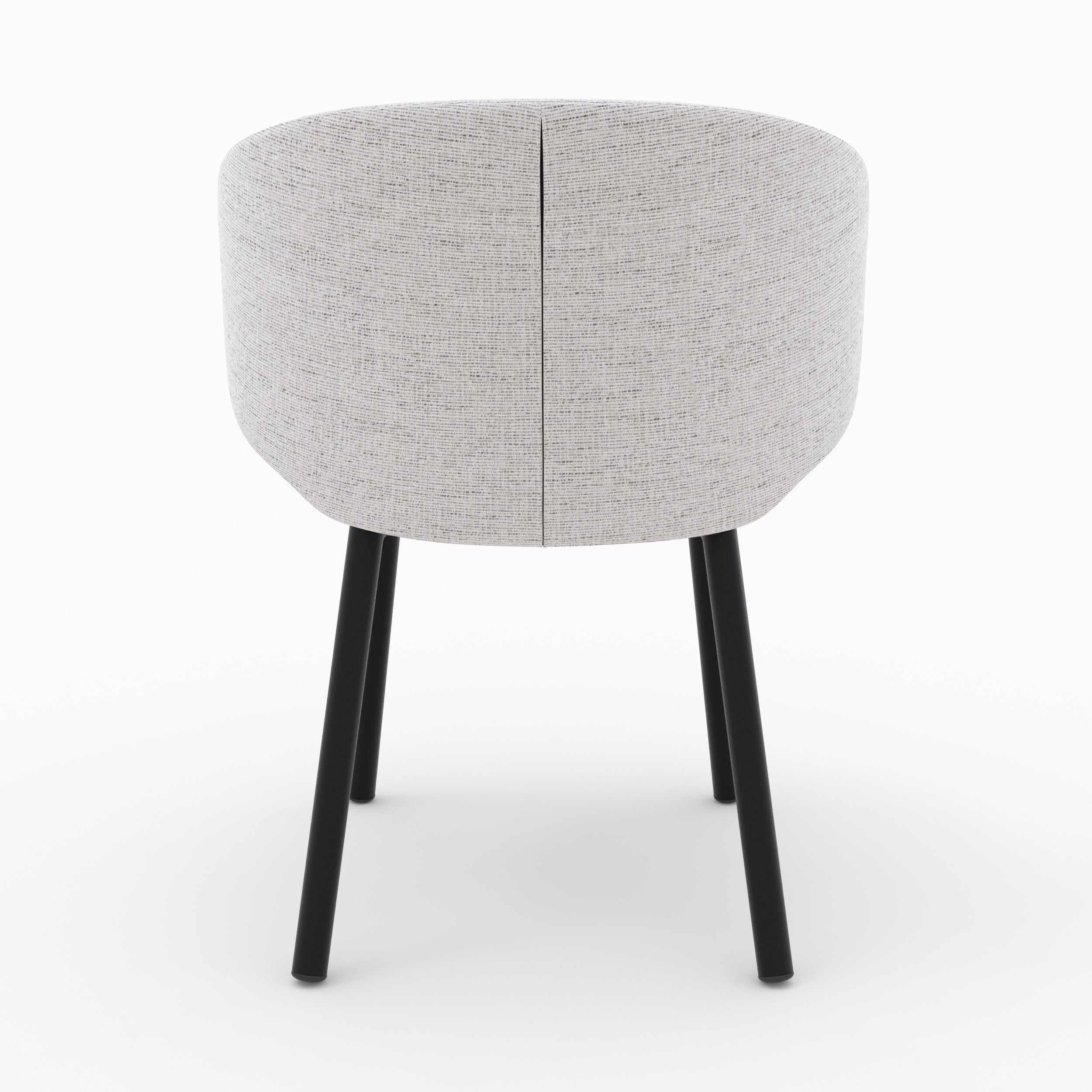 set di 2 sedie in tessuto grigio chiaro Cina