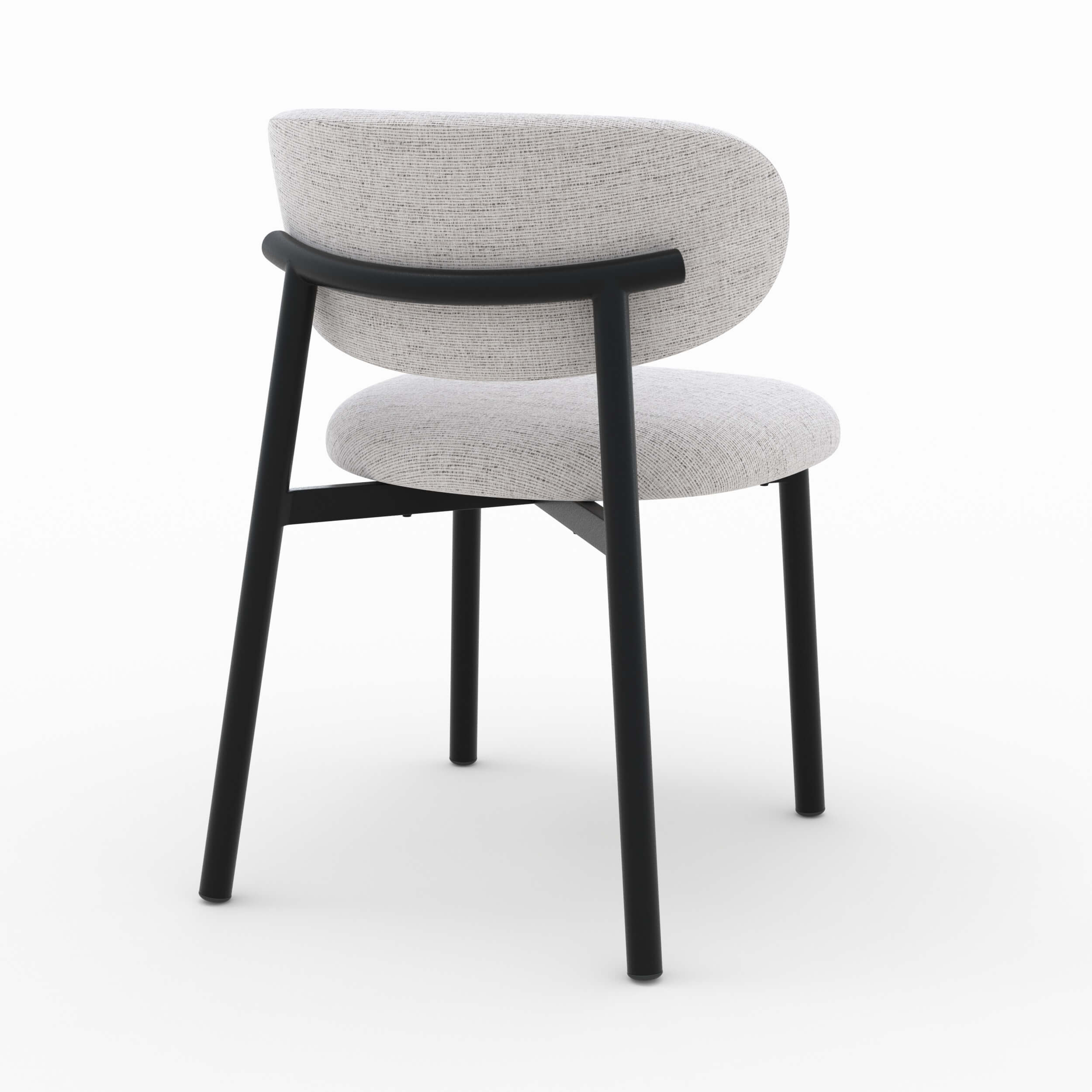set di 2 sedie nao in tessuto grigio chiaro cinese