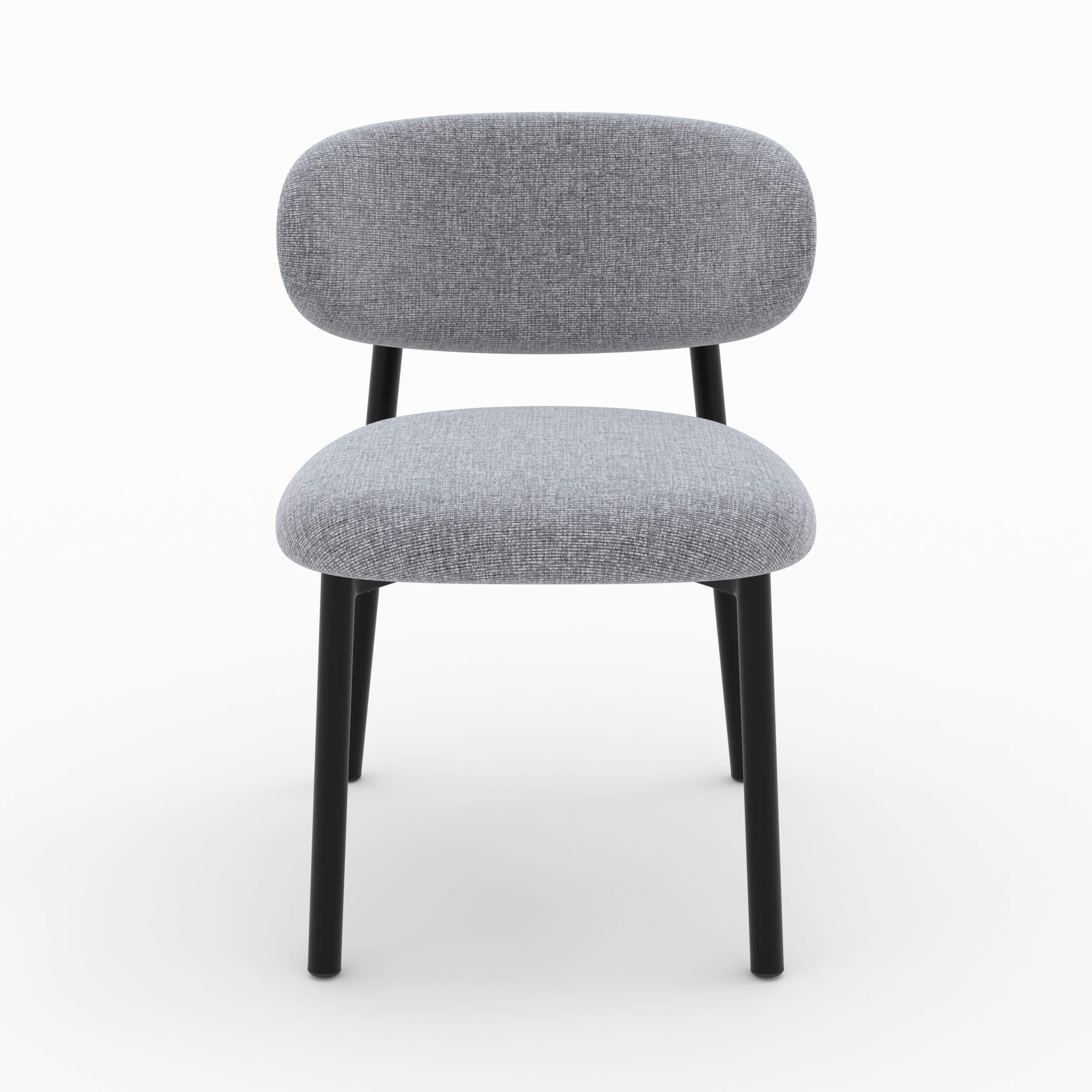 set di 2 sedie nao in tessuto grigio scuro cinese