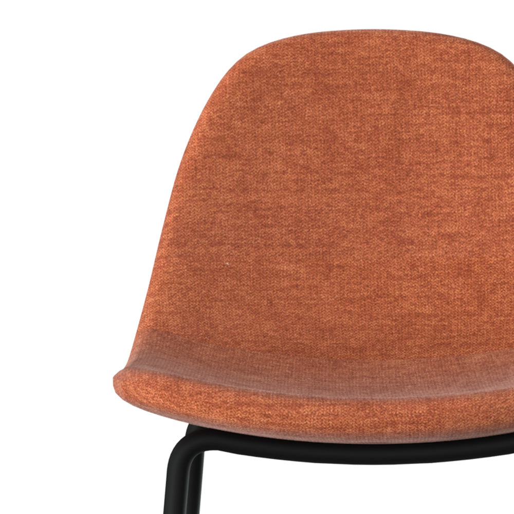 lot de 2 chaises pour ilot central en tissu terracotta chine 65 cm henrik chaise de bar