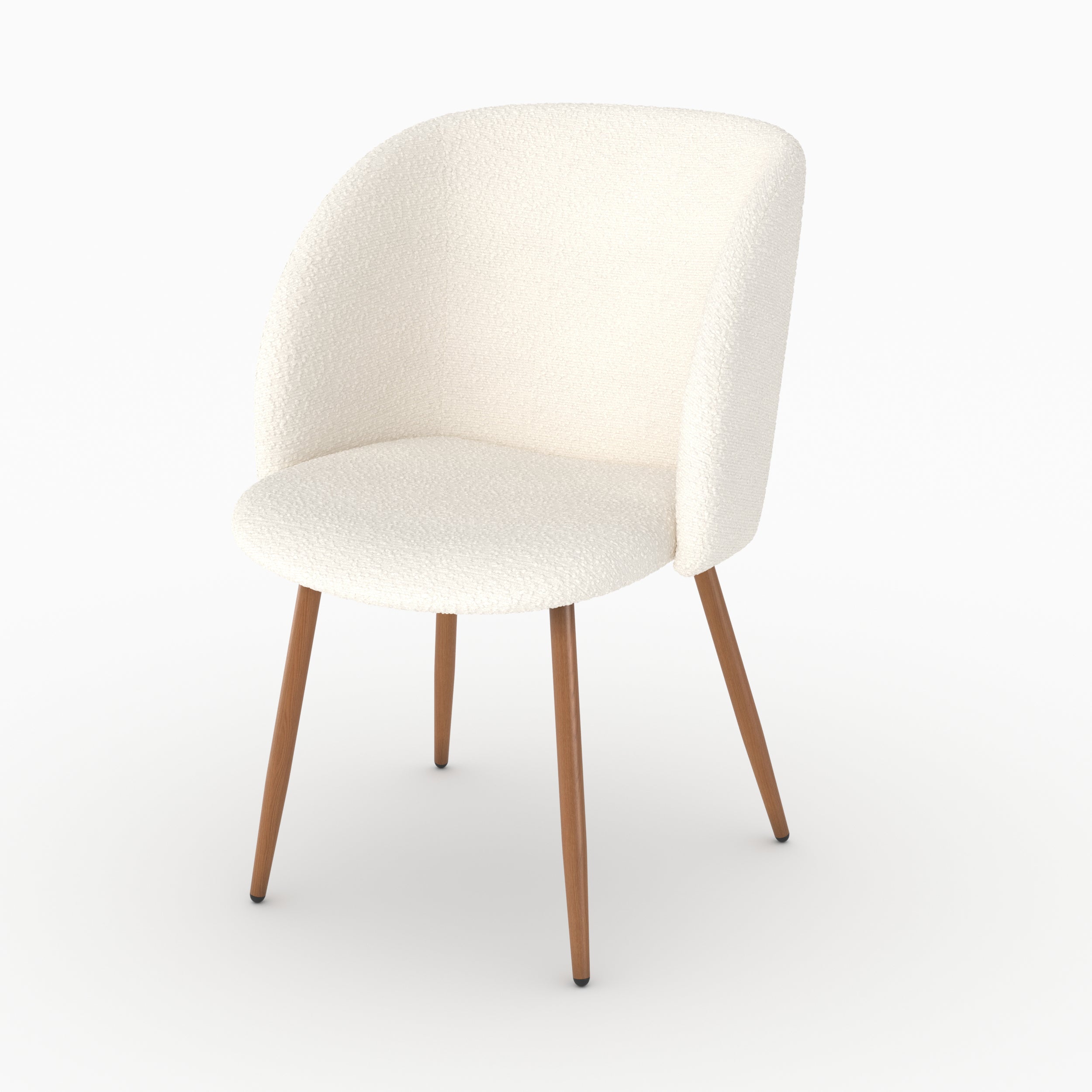 Lot de 2 chaises Swan bouclé beige