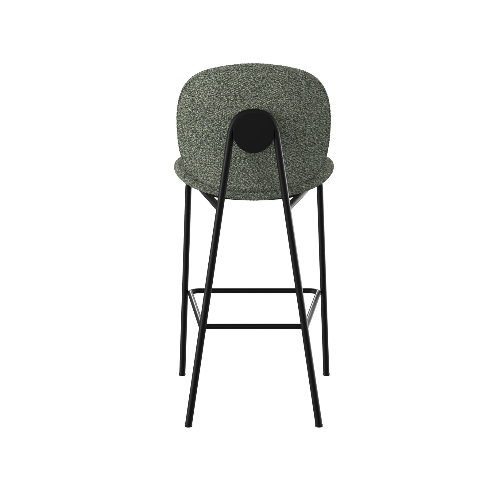set di 2 sedie iris per isola centrale in tessuto bouclé verde kaki