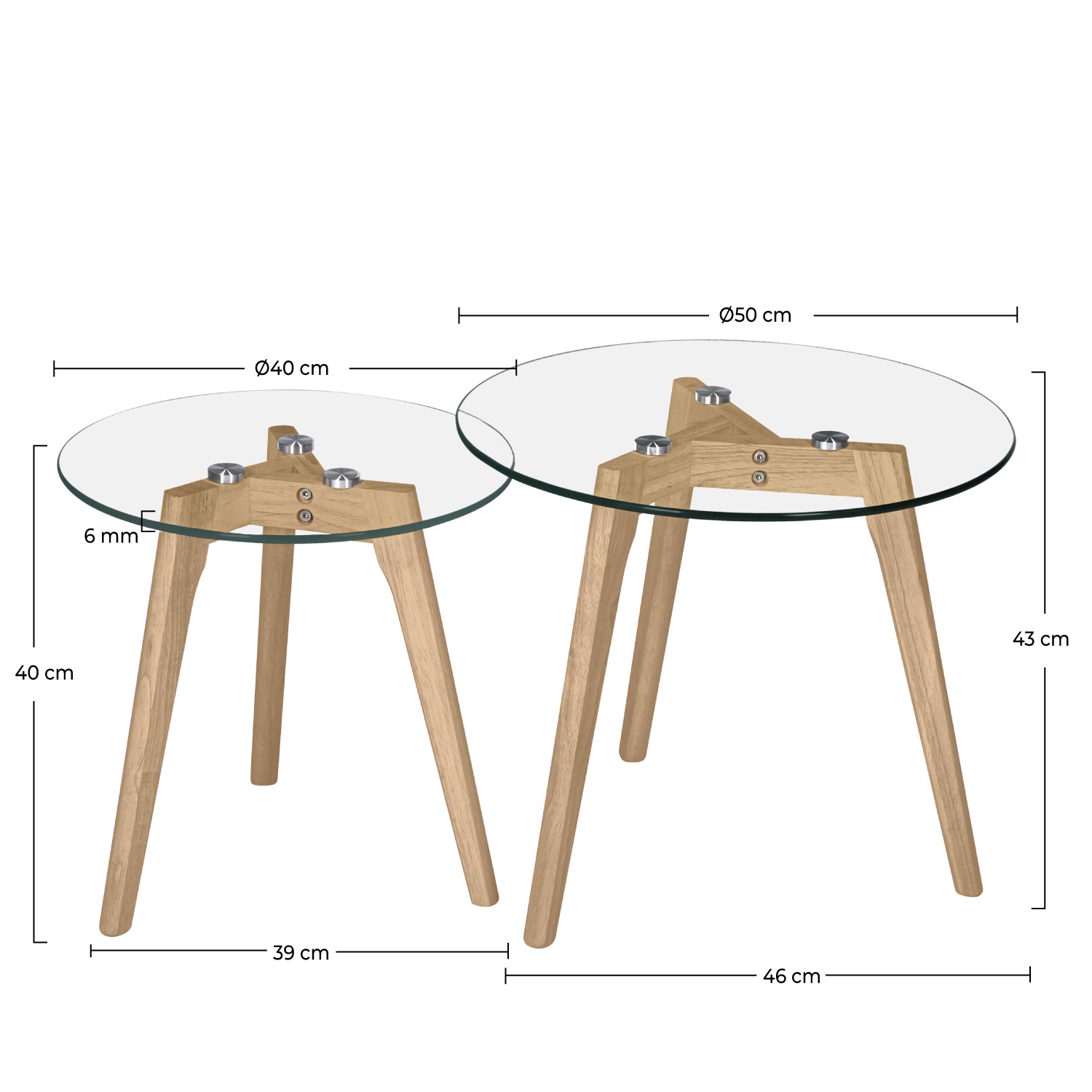 Tavolini Venus (set di 2)