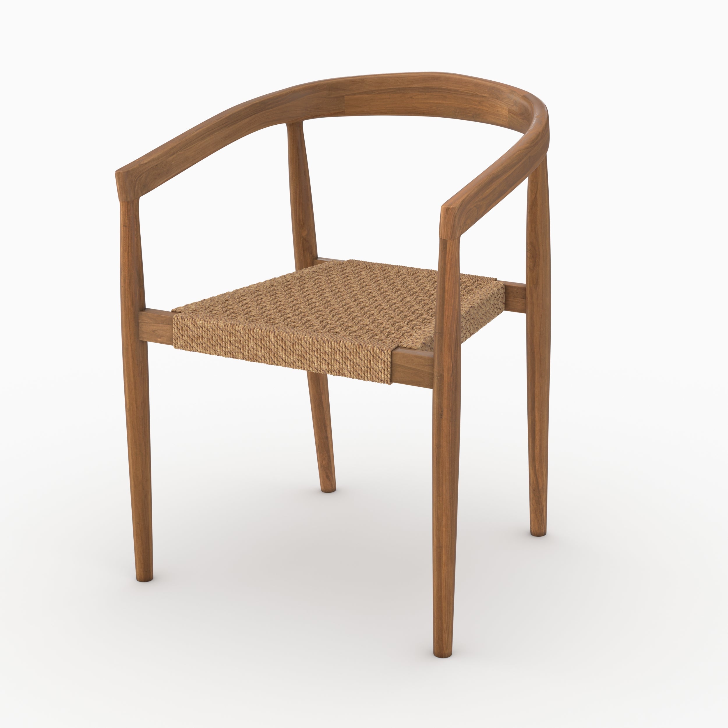 Lot deux chaises Bali teck tressage synthétique