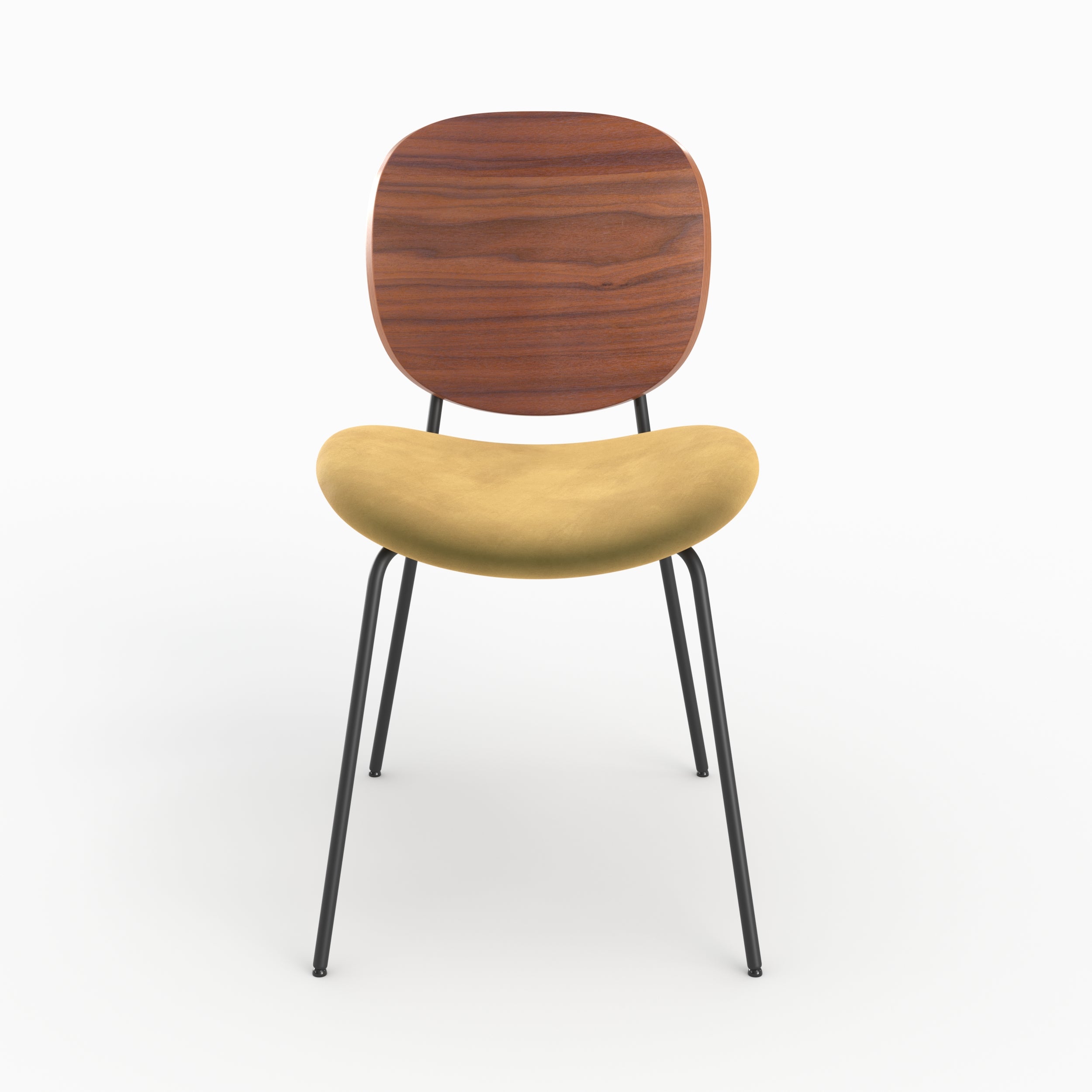 lot due sedie simone giallo senape legno