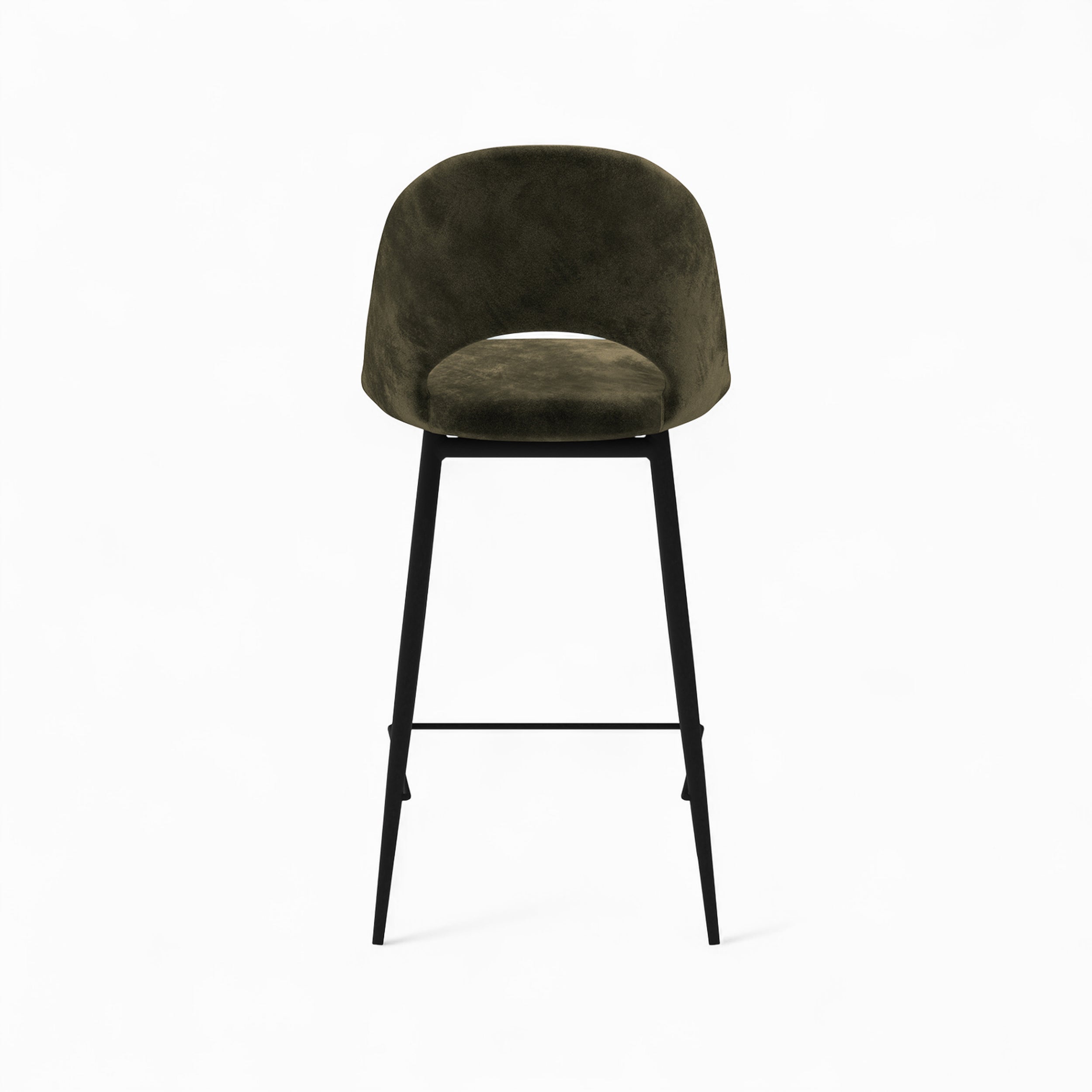 lot penelope chaises et chaises bar 65cm velours vert