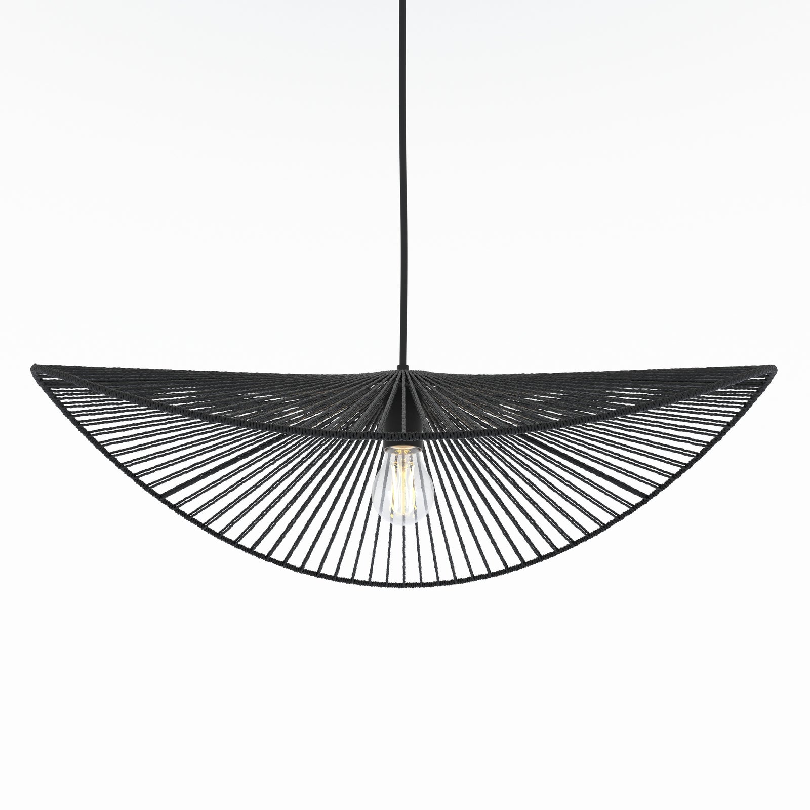 mada suspension noir en papier de corde 75 cm