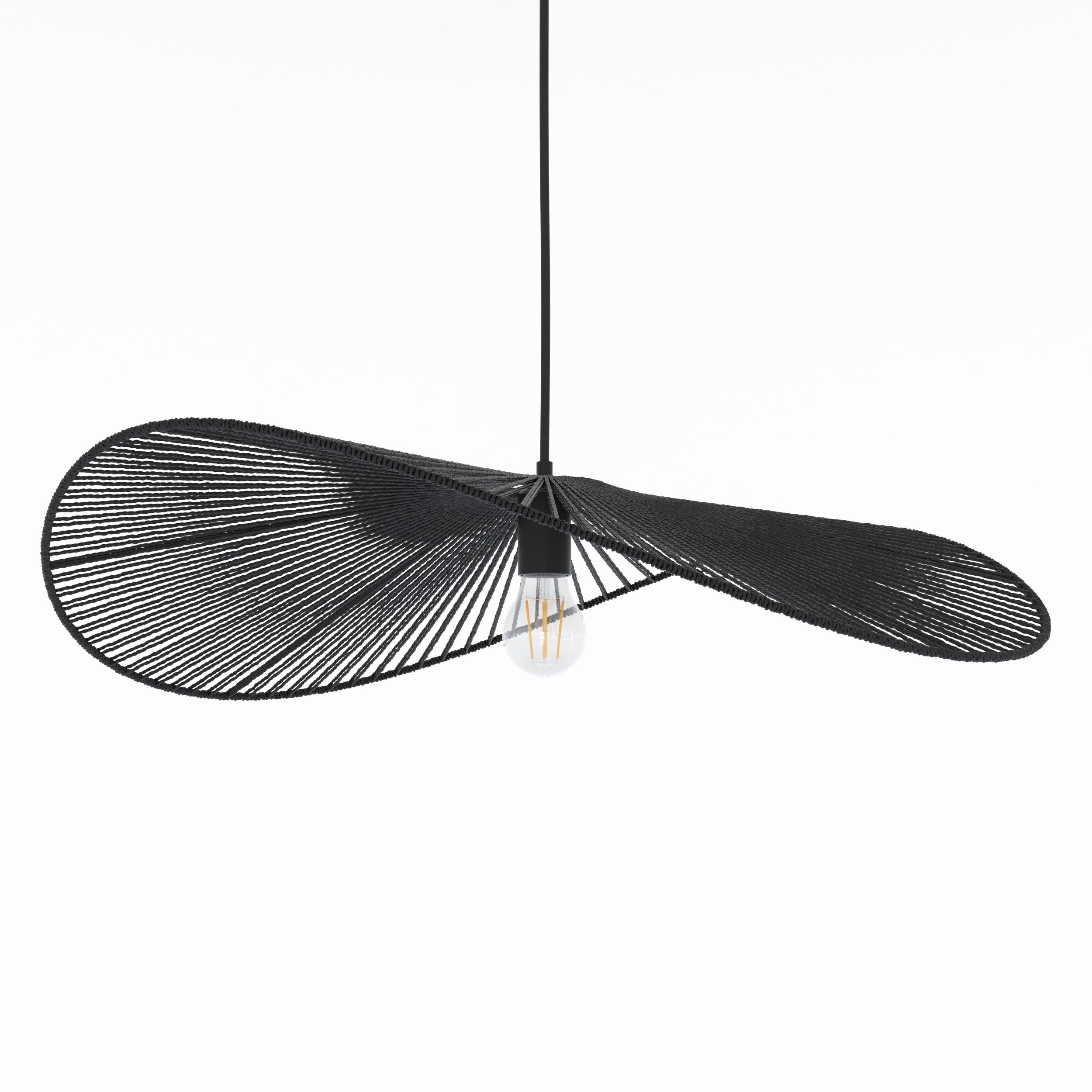 sospensione nera in corda 75 cm