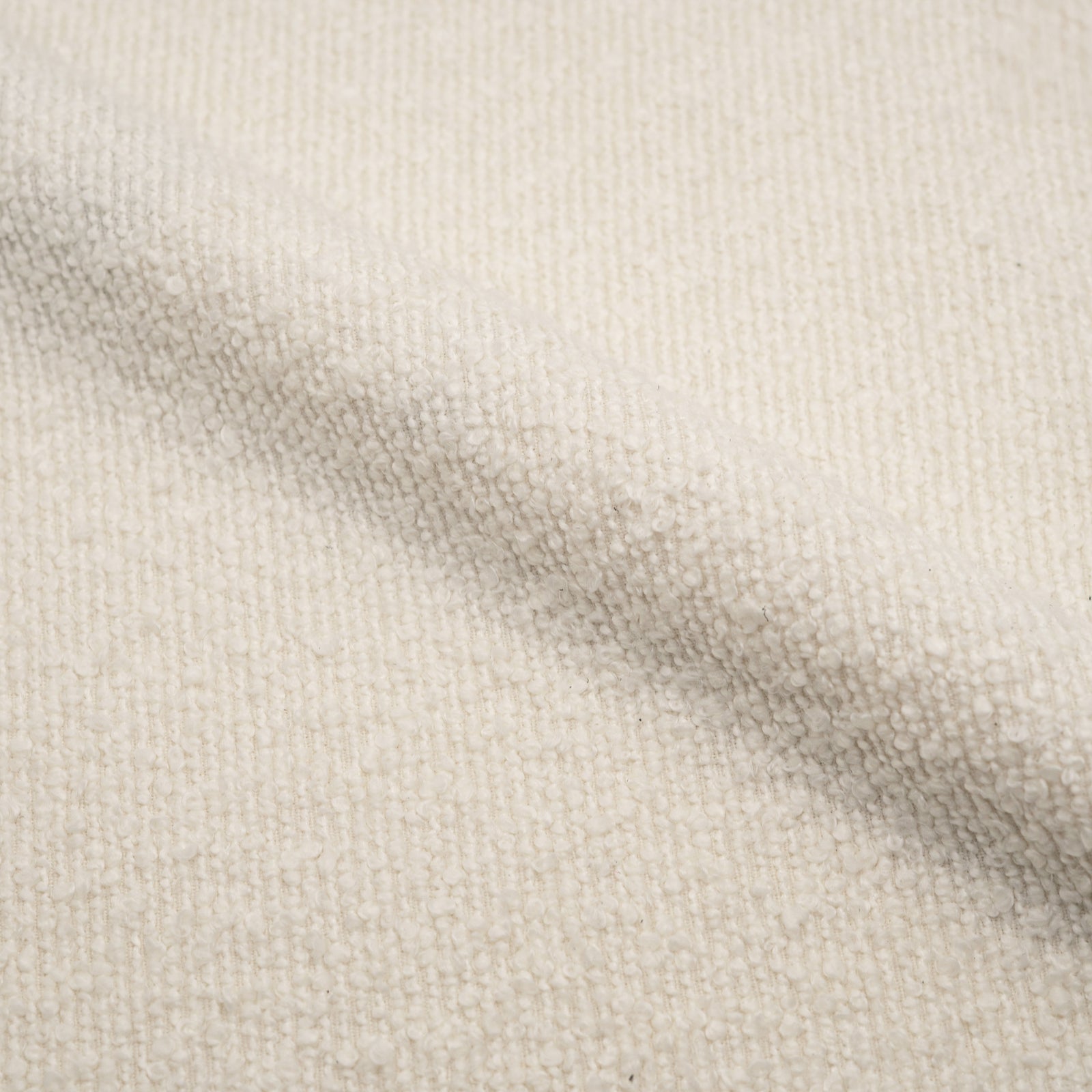 Maelie chaise tissu bouclé blanc cassé
