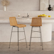 sedia da bar a mezz'altezza 63 cm naturale
