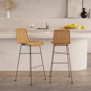 mandya chaise de bar mi hauteur 63 cm naturelle