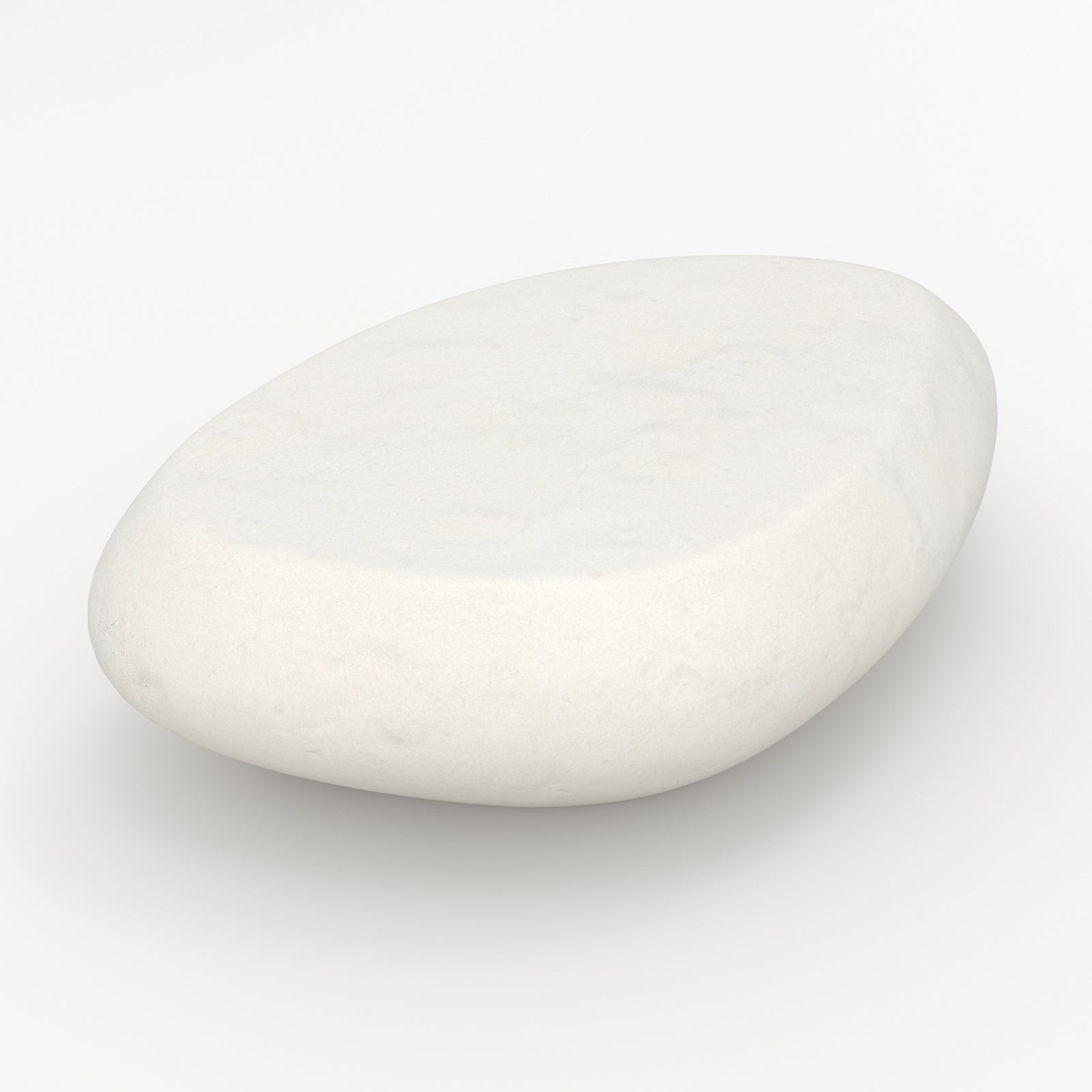 tavolino maui in cemento bianco ovale 105cm