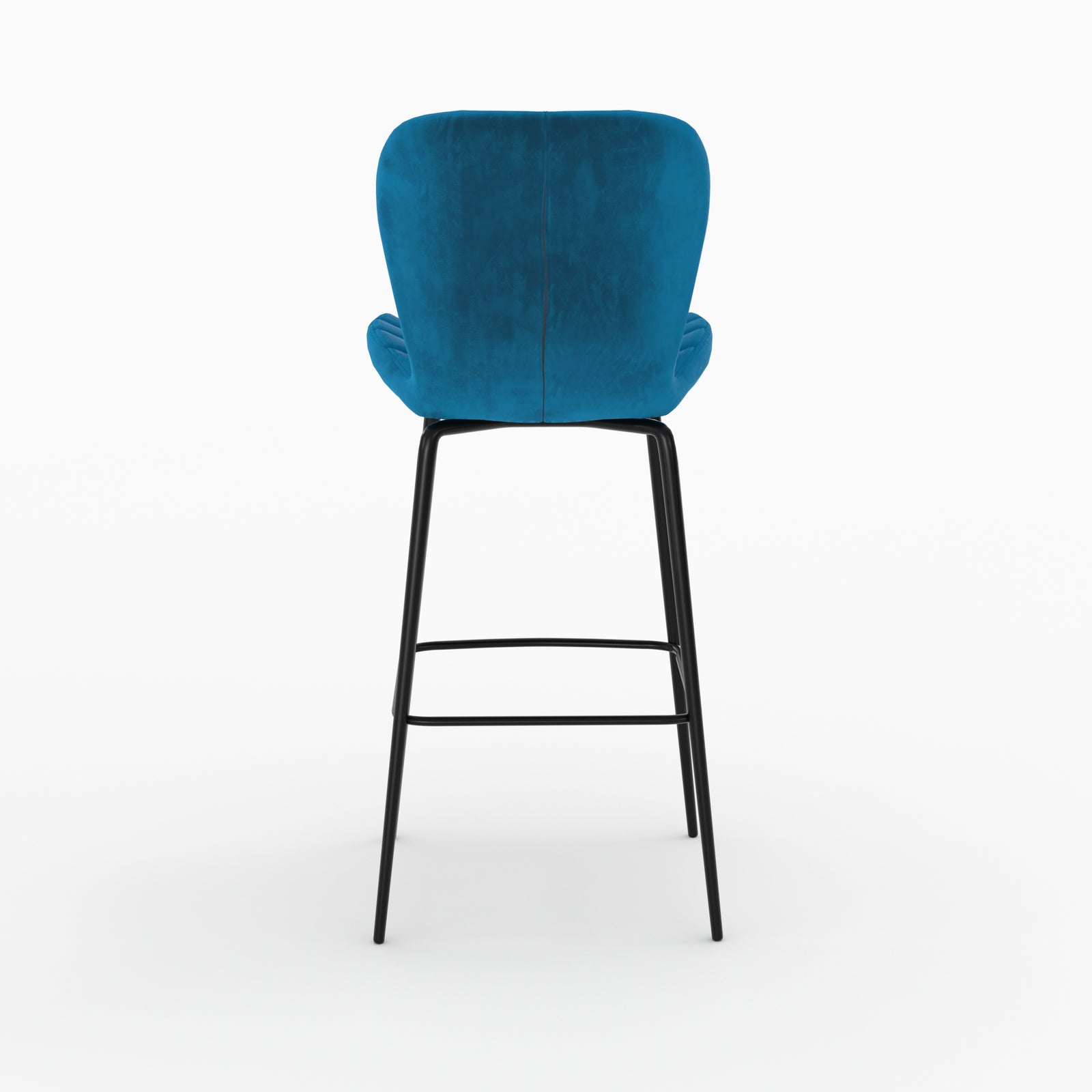 mazzia pack di 4 sedie da bar velluto giallo e blu 75 cm