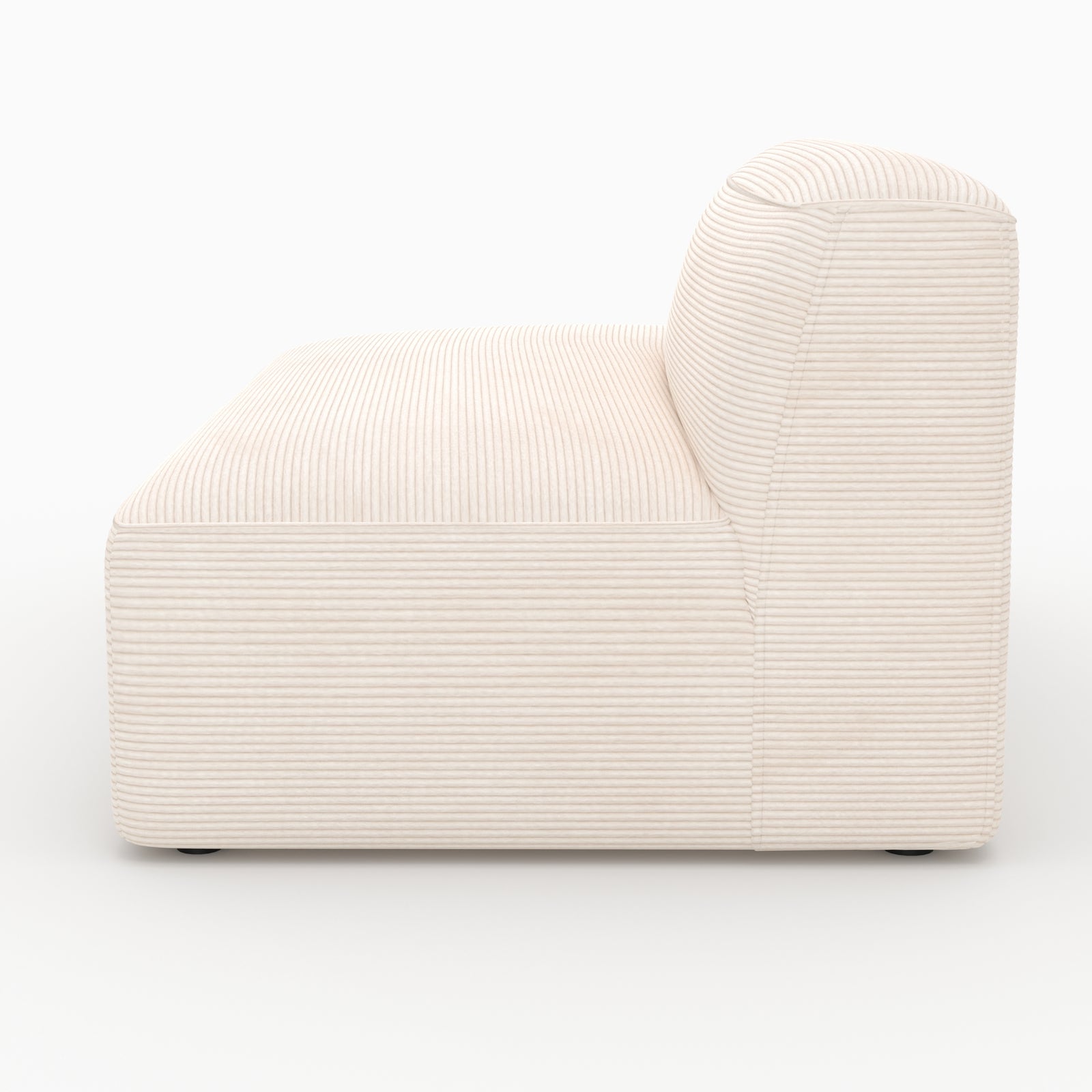 Méridienne droit dossier Mina canapé modulable velours blanc