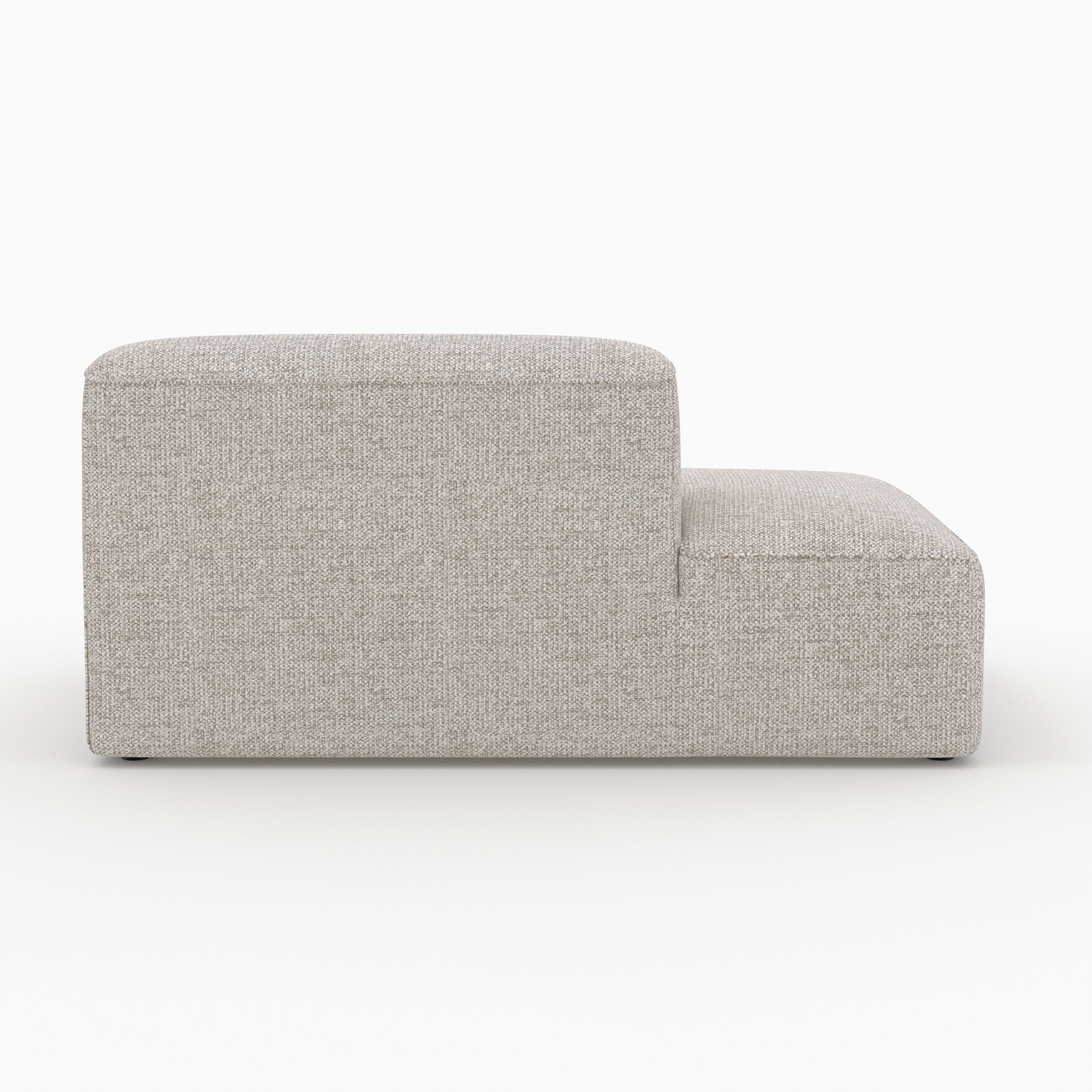 Méridienne Hestia droit dossier tissu beige canapé modulable