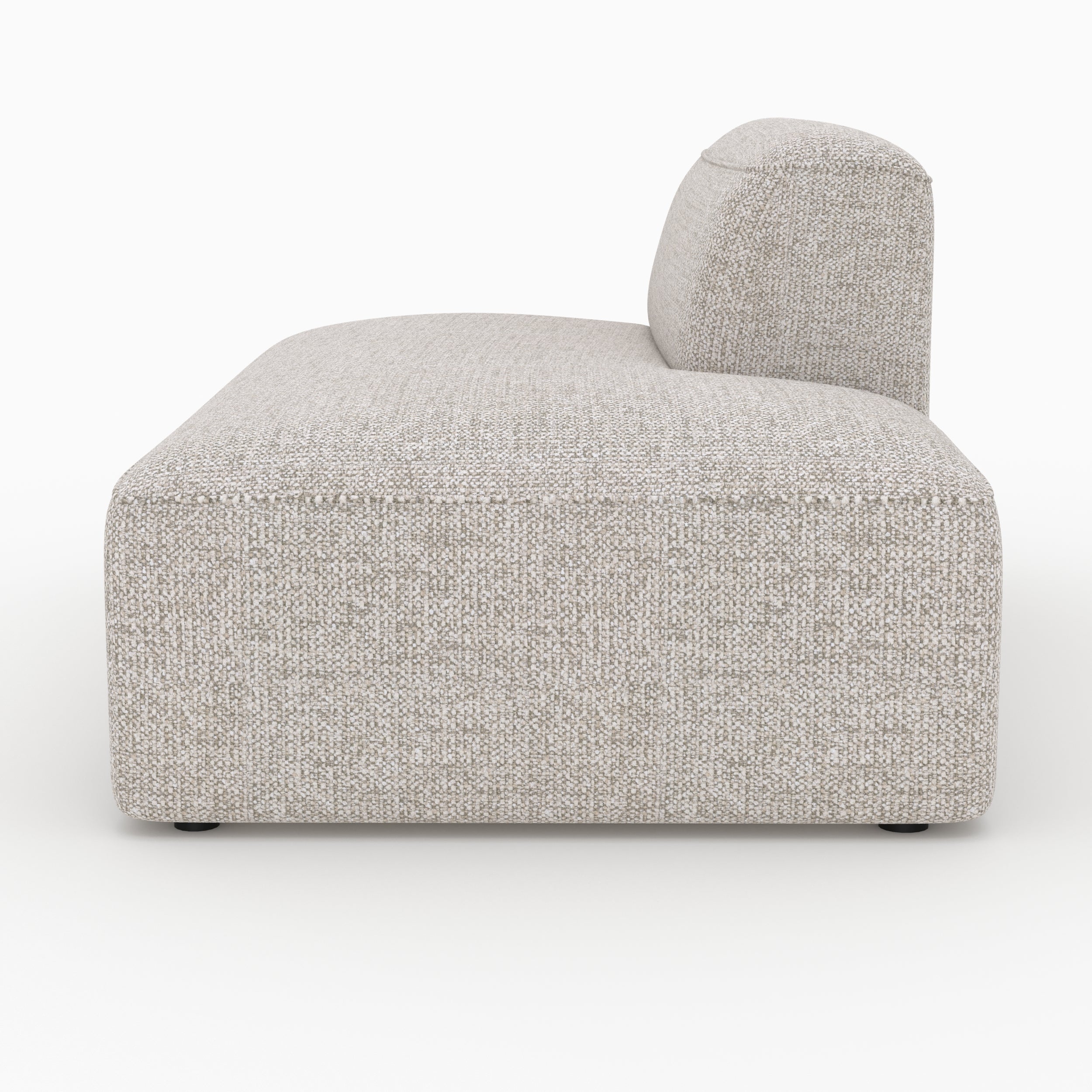 Méridienne modulable dossier gauche Hestia tissu beige canapé