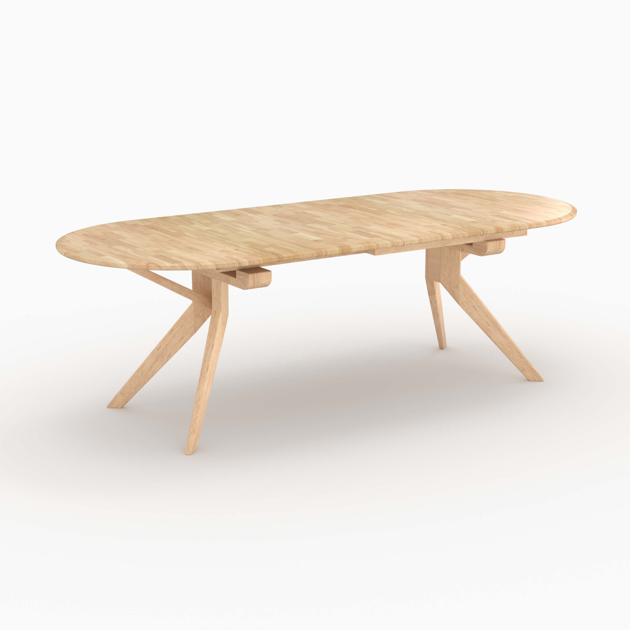 merlin table extensible en bois clair hevea 6 8 personnes