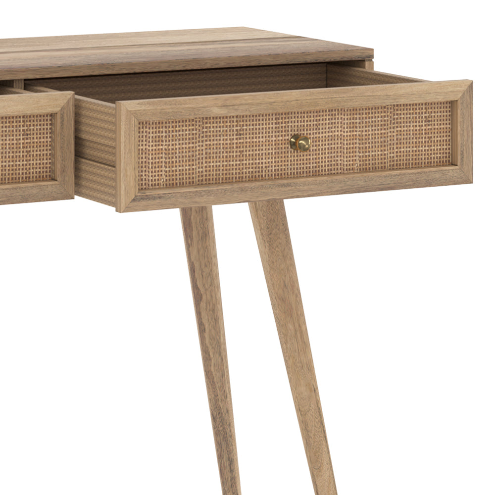mobile consolle in legno di mango 2 cassetti