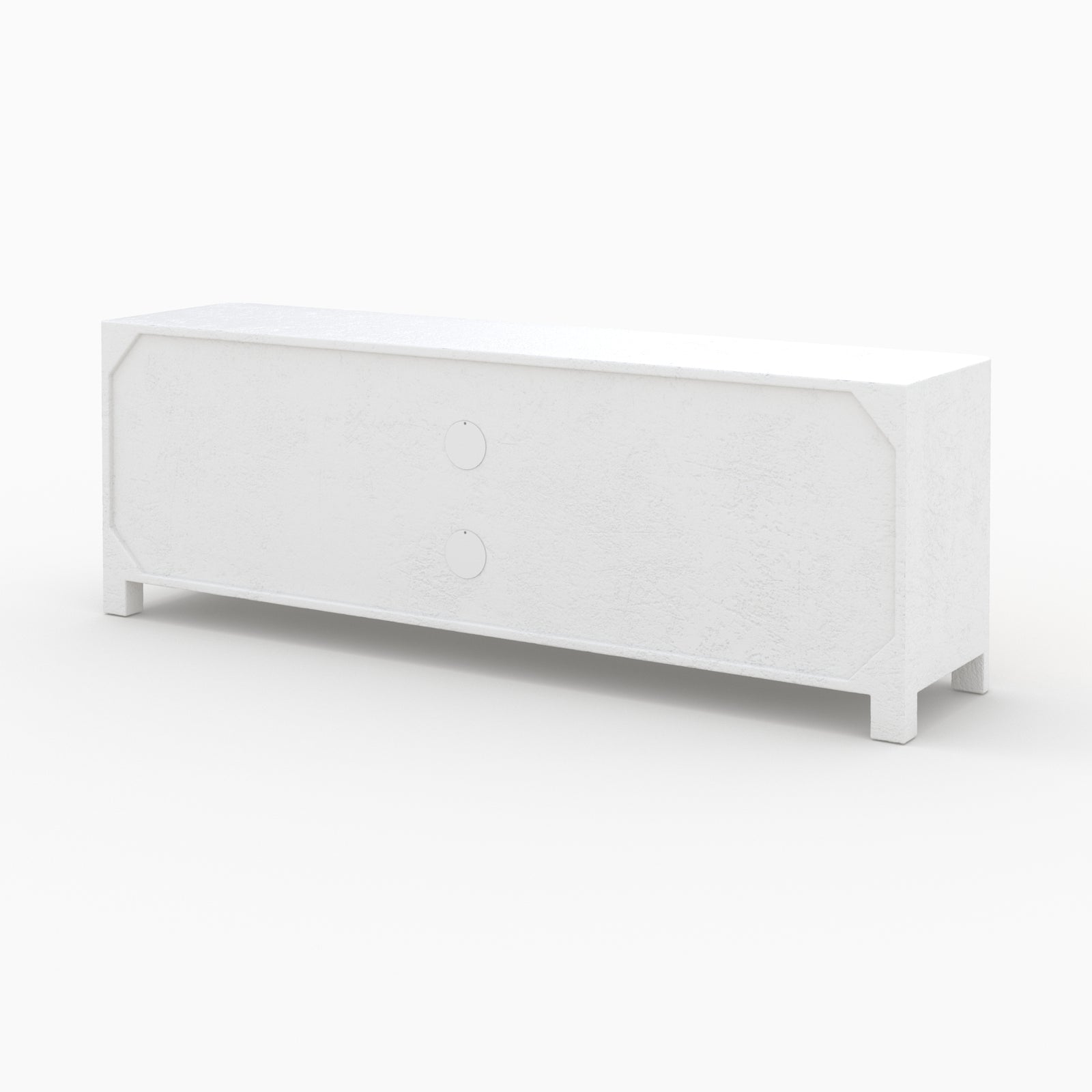meuble tv fira en beton blanc casse et bois d acacia