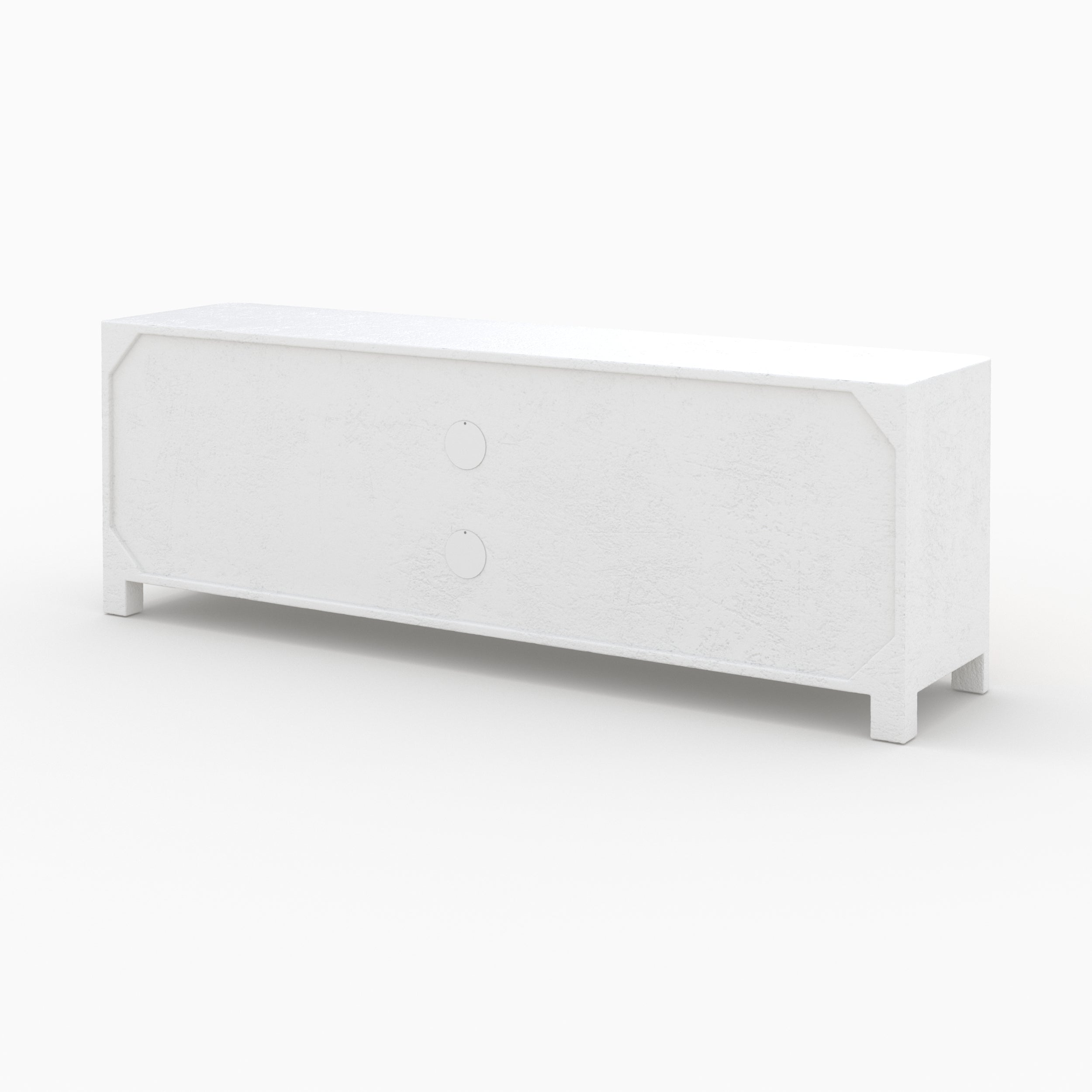 meuble tv fira en beton blanc casse et bois d acacia