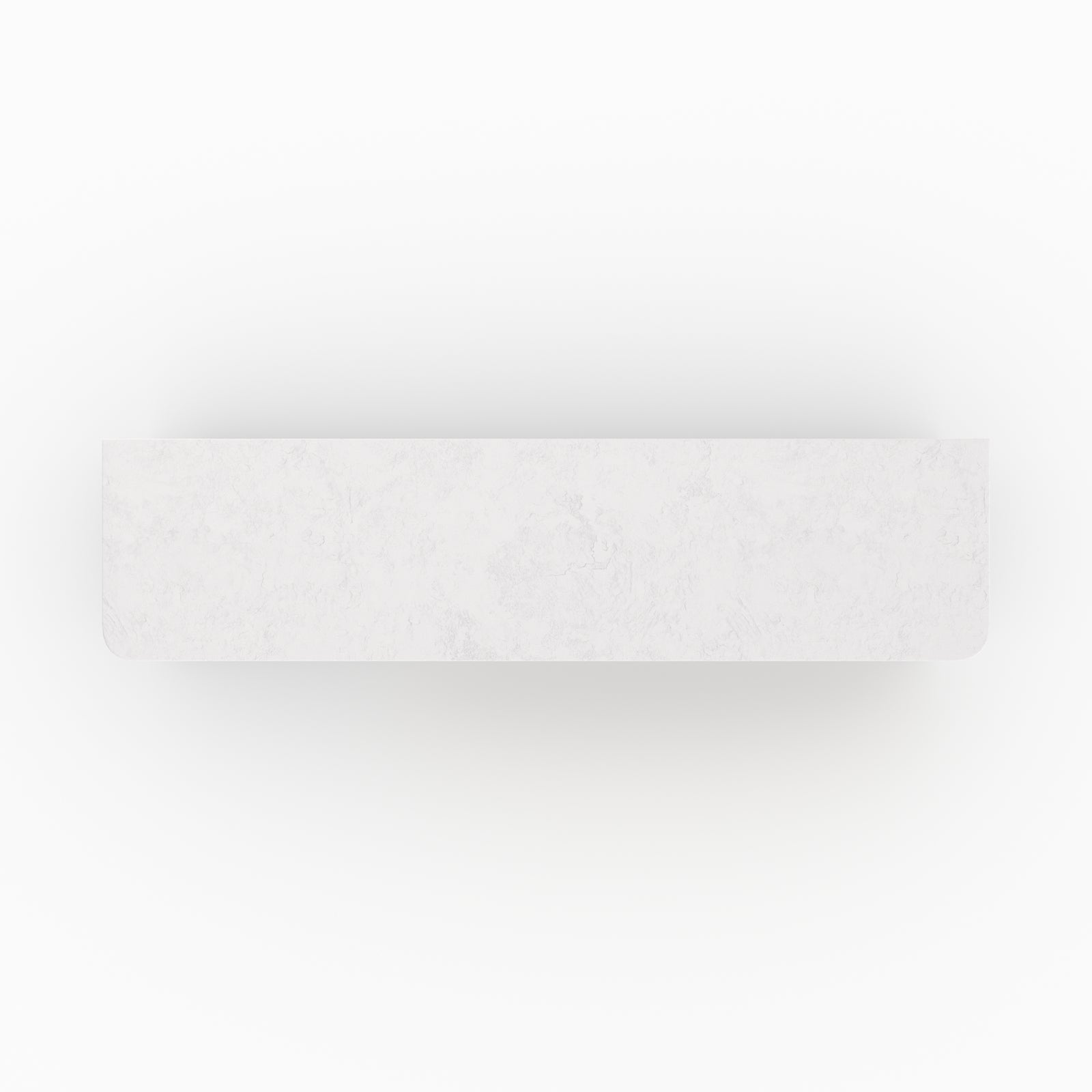 Meuble tv Fira plâtre blanc cassé vue dessus plongee design grec