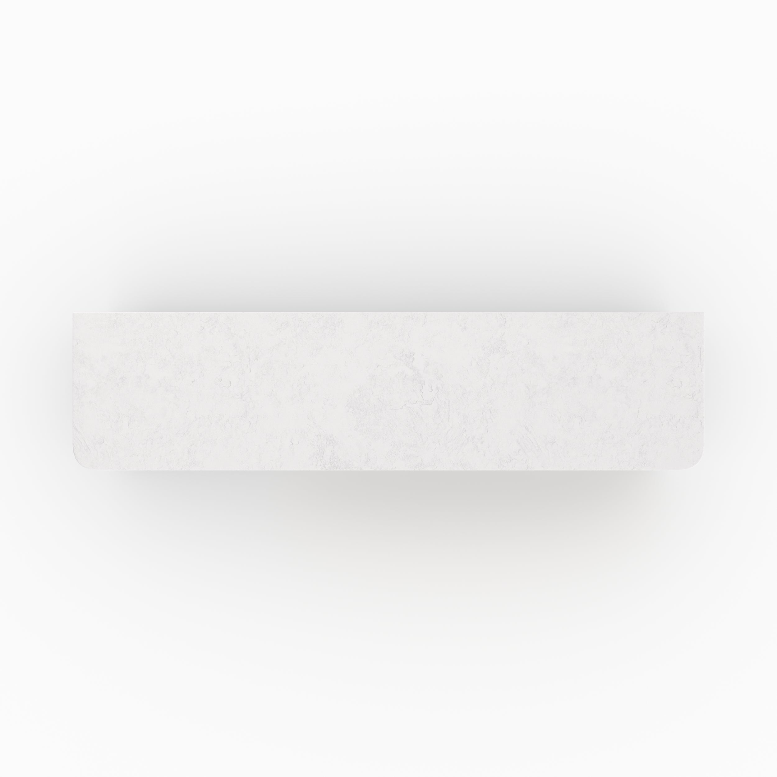 Meuble tv Fira plâtre blanc cassé vue dessus plongee design grec