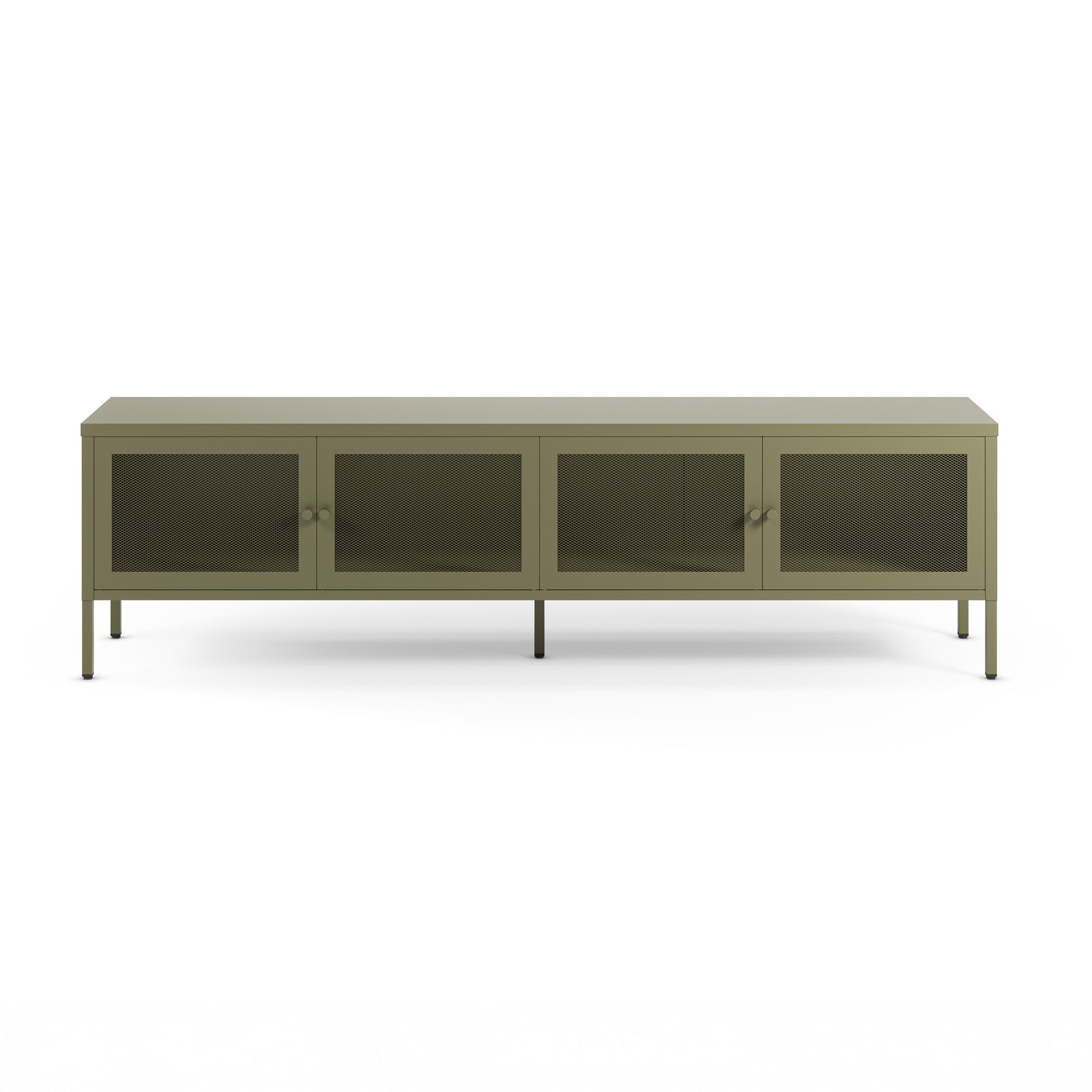 Meuble tv Latem 160cm métal vert 4 portes