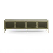Meuble tv Latem 160cm métal vert 4 portes
