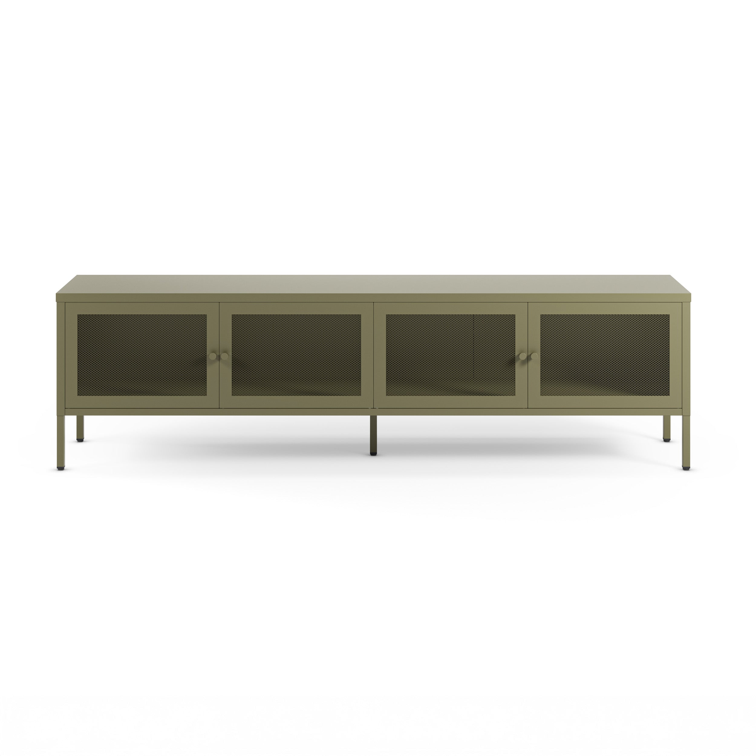 Meuble tv Latem 160cm métal vert 4 portes