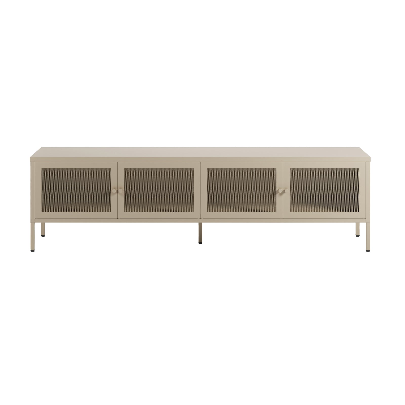 Meuble tv Latem métal beige 4 portes 160cm