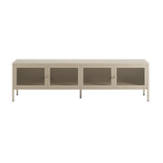 Meuble tv Latem métal beige 4 portes 160cm