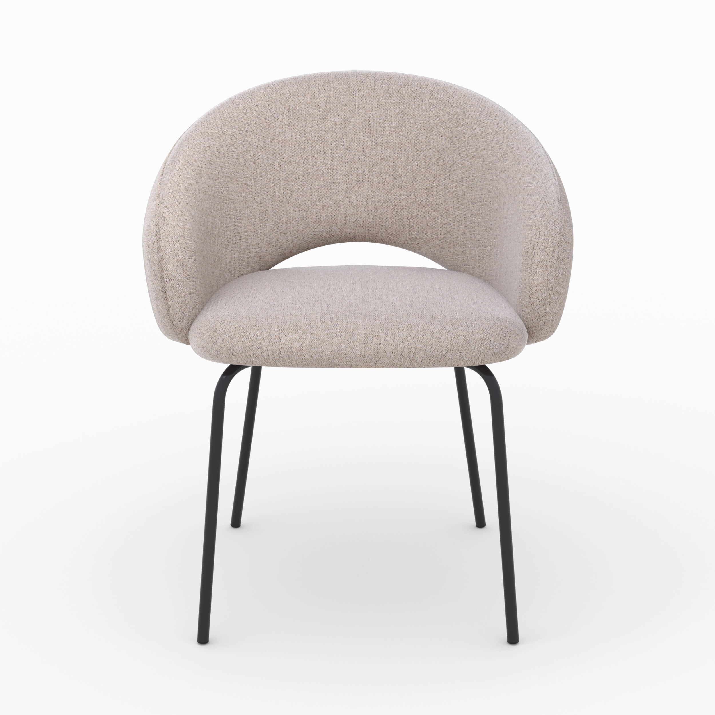 milly sedia in tessuto beige cinese