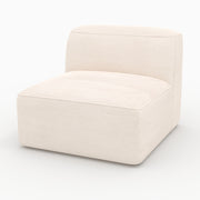 Mina chauffeuse modulable blanc cassé velours canapé cocooning