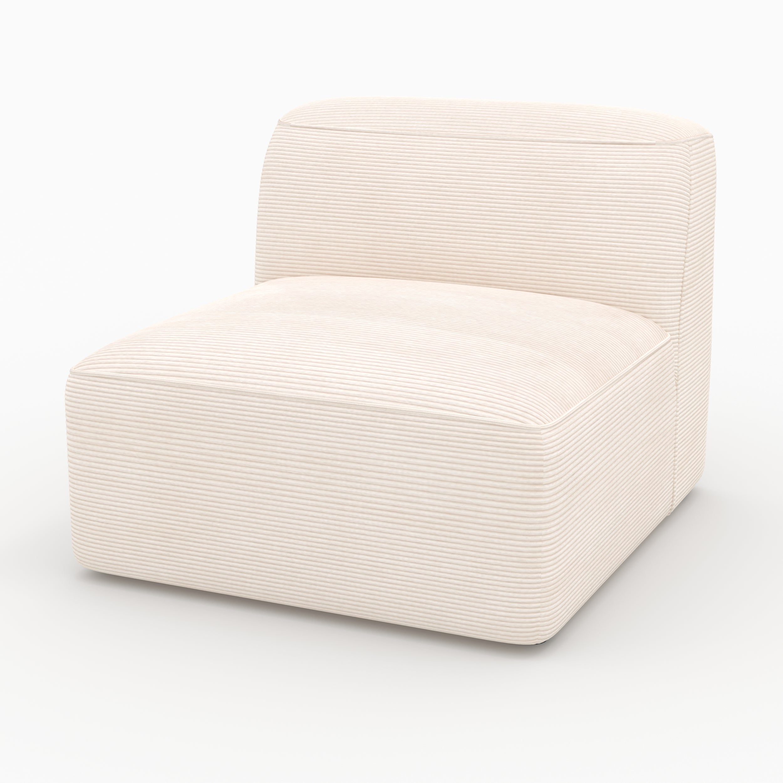 Mina chauffeuse modulable blanc cassé velours canapé cocooning