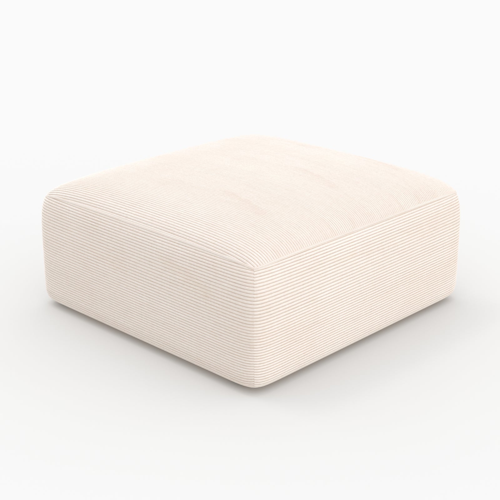 Mina pouf carre blanc cassé velours canapé modulable cocooning