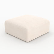 Mina pouf carre blanc cassé velours canapé modulable cocooning