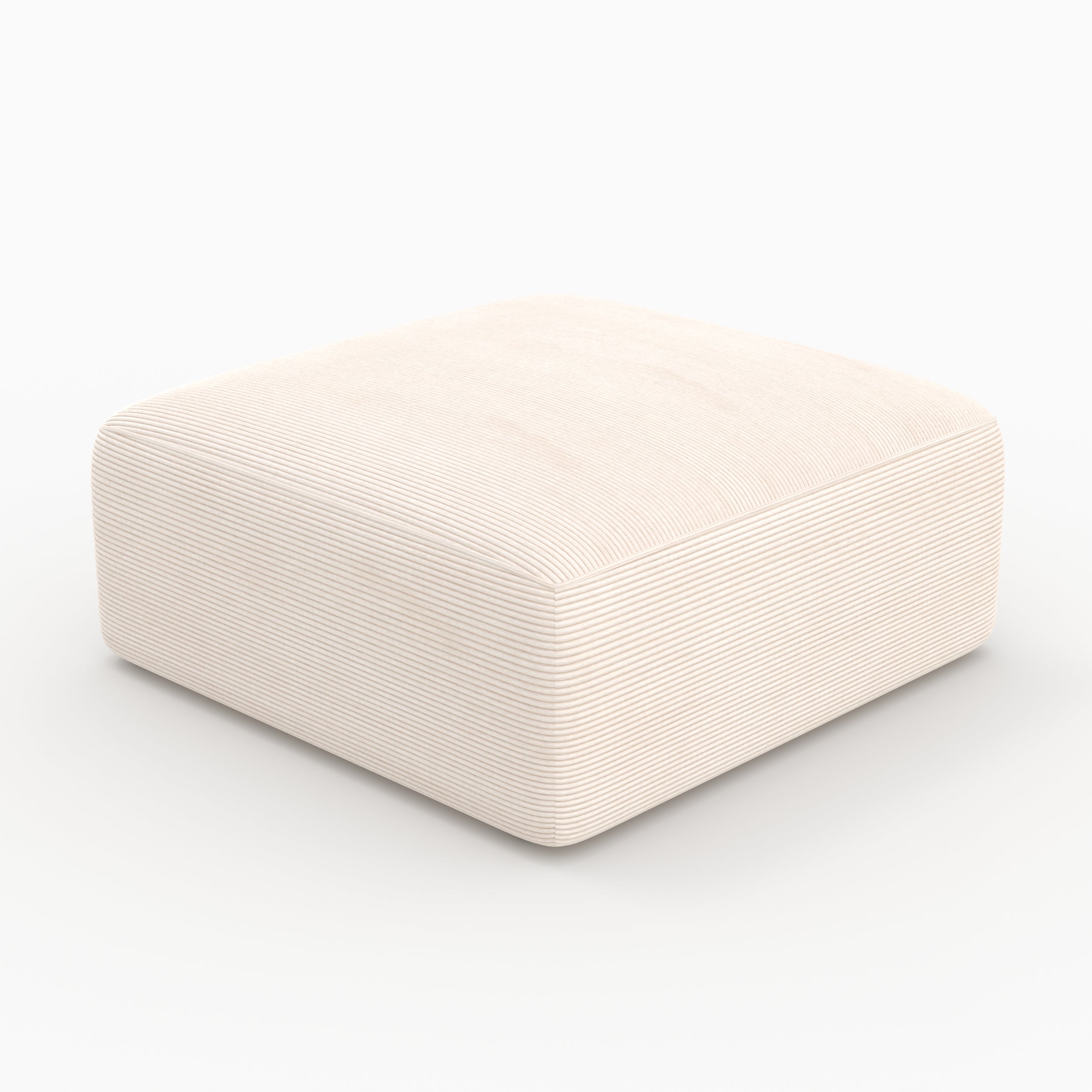 Mina pouf carre blanc cassé velours canapé modulable cocooning