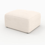 Mina pouf rectangulaire blanc cassé velours canapé modulable