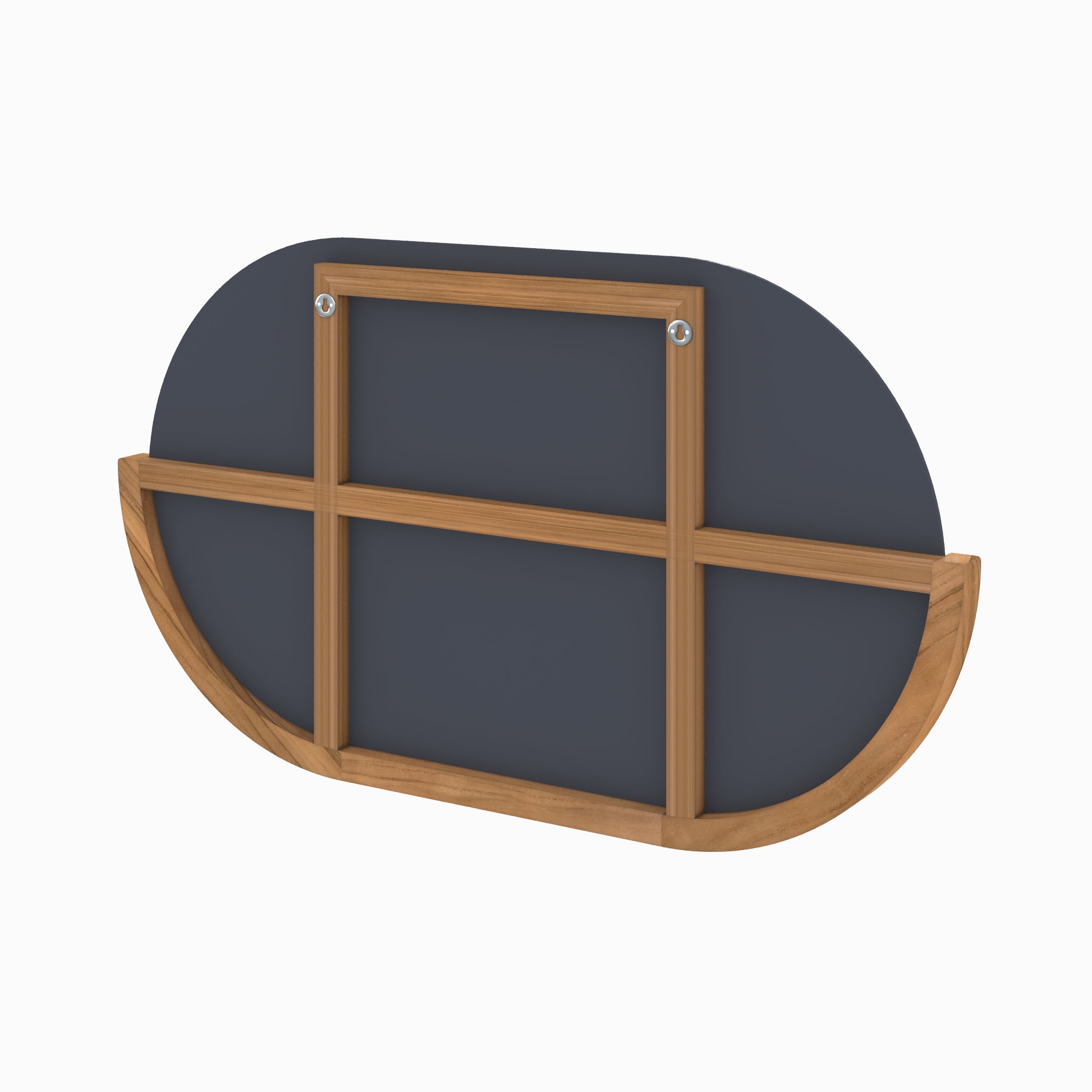 specchio da bagno a parete Zephyr ovale in legno