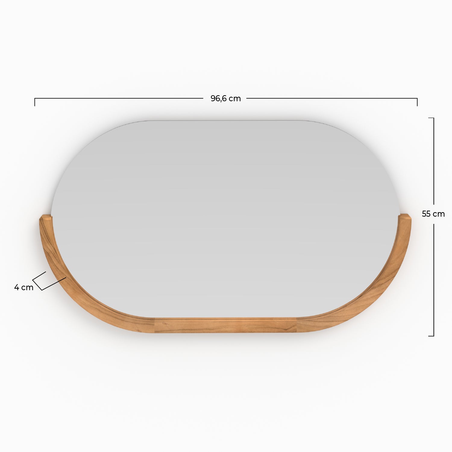 Specchio da parete Zephyr ovale per bagno