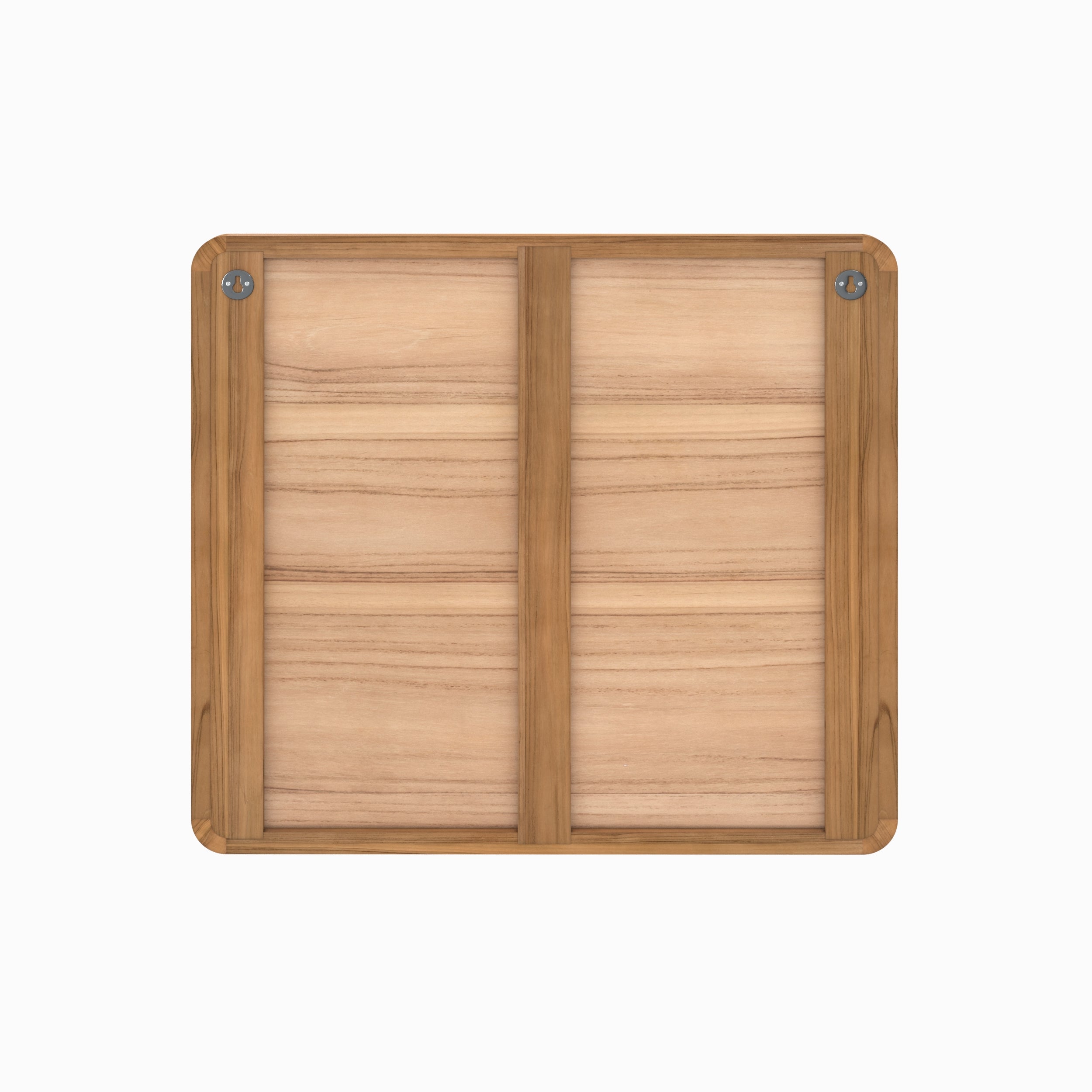 Specchio da parete Vea in legno di teak per bagno